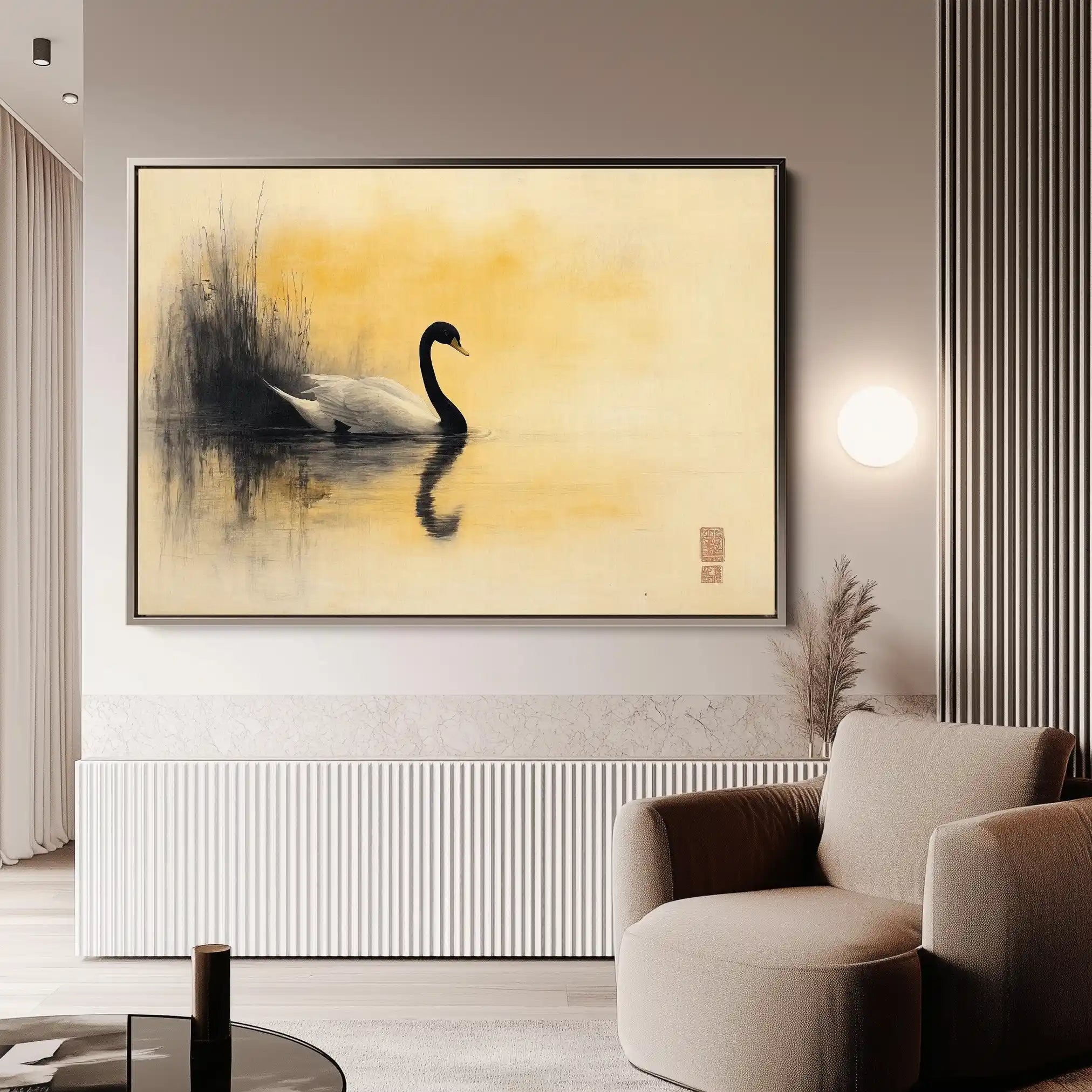 Animals 201 Canvas Art 60 x 40 cm / Black