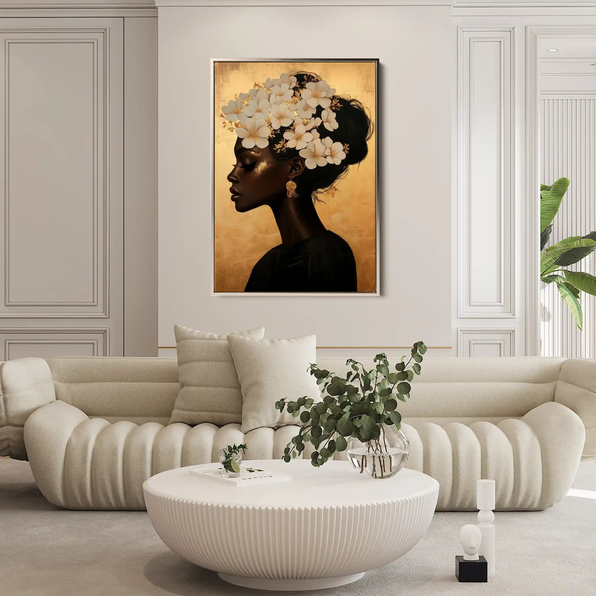 Portrait 201 Canvas Art 60 x 40 cm / Black