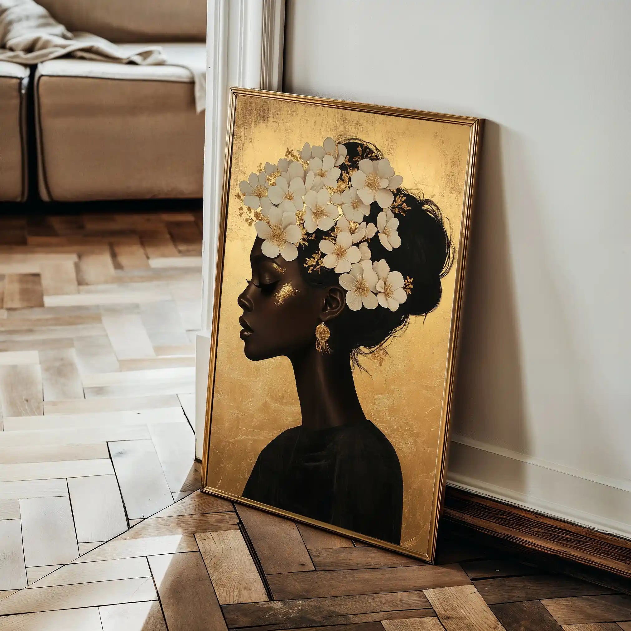 Portrait 201 Canvas Art 60 x 40 cm / Black