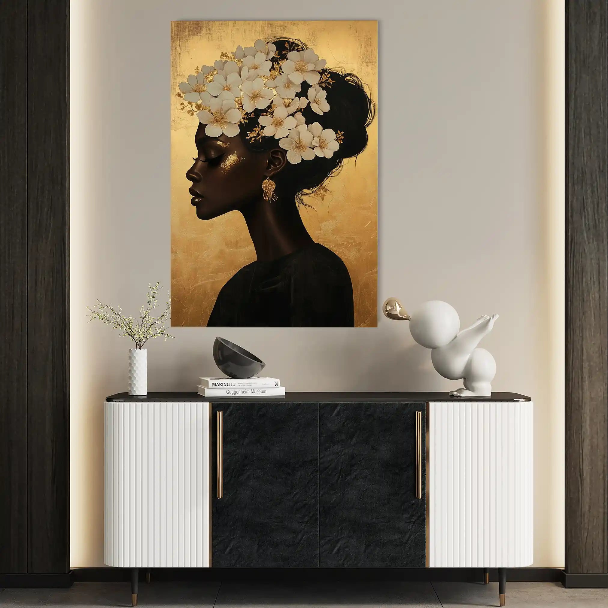 Portrait 201 Canvas Art 60 x 40 cm / Black