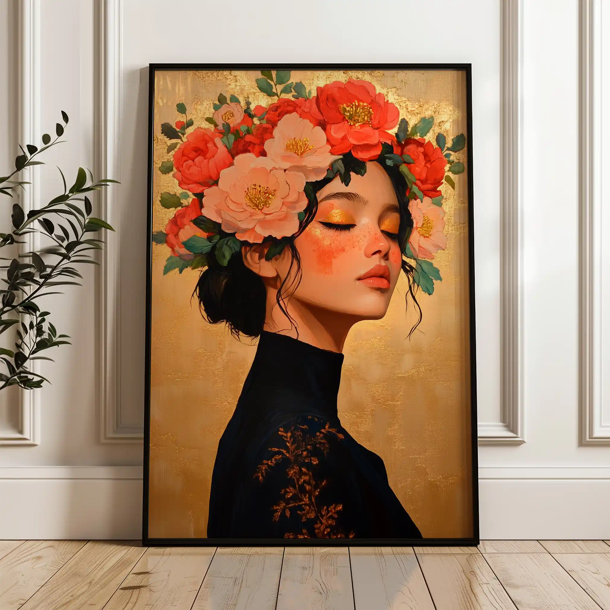 Portrait 202 Canvas Art 60 x 40 cm / Black