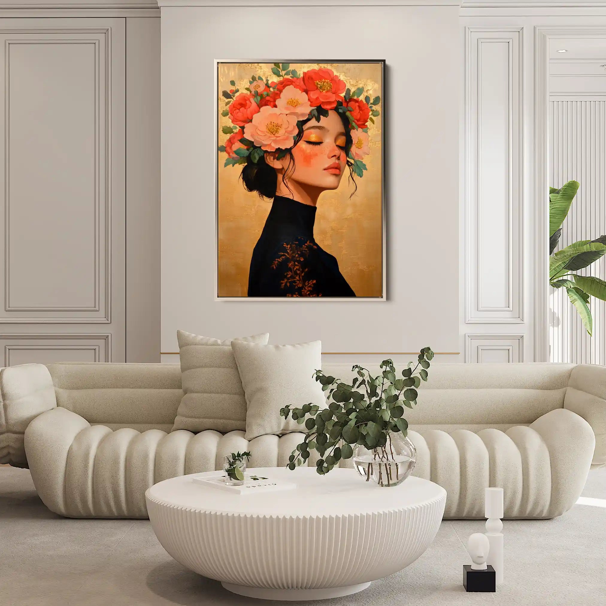 Portrait 202 Canvas Art 60 x 40 cm / Black