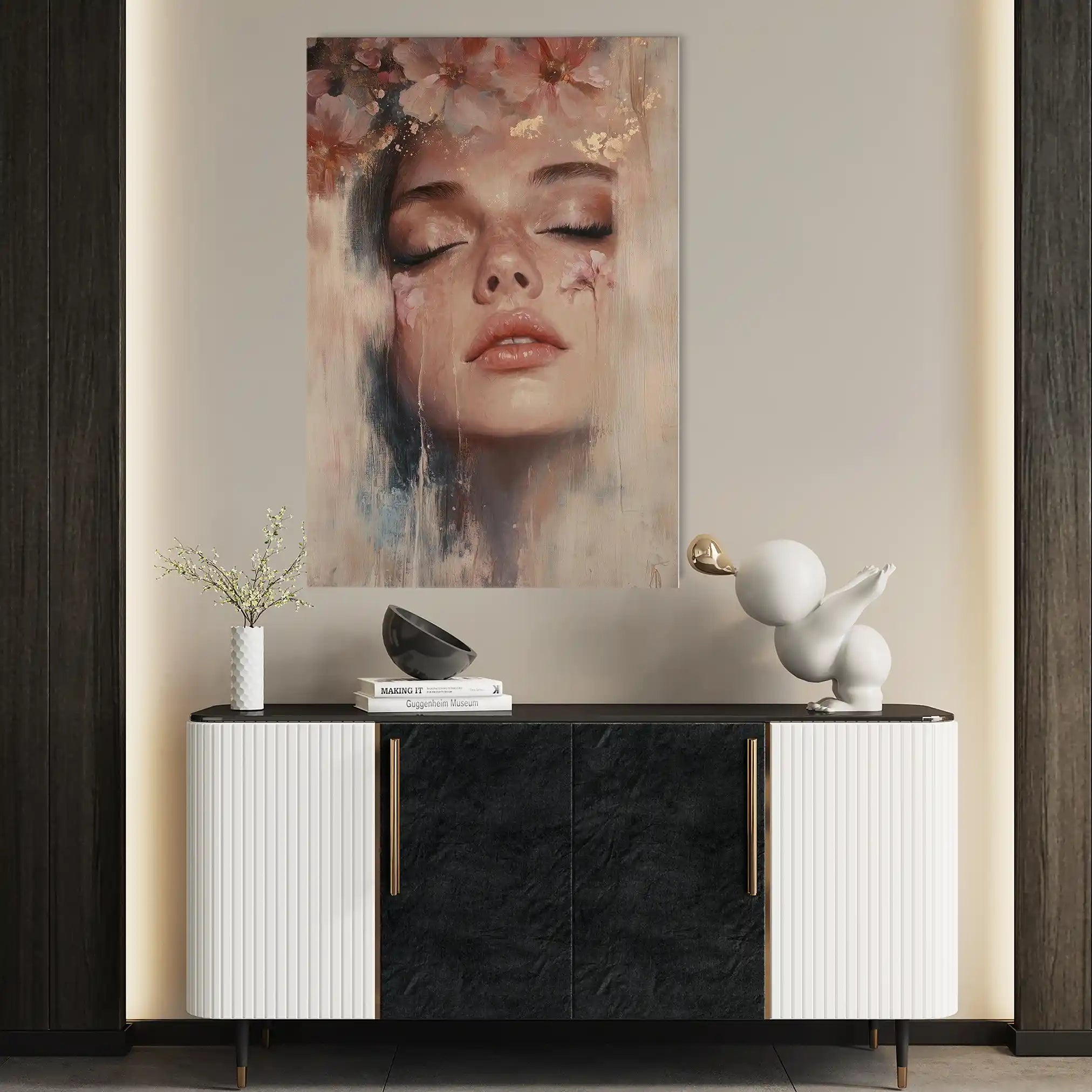 Portrait 203 Canvas Art 60 x 40 cm / Black