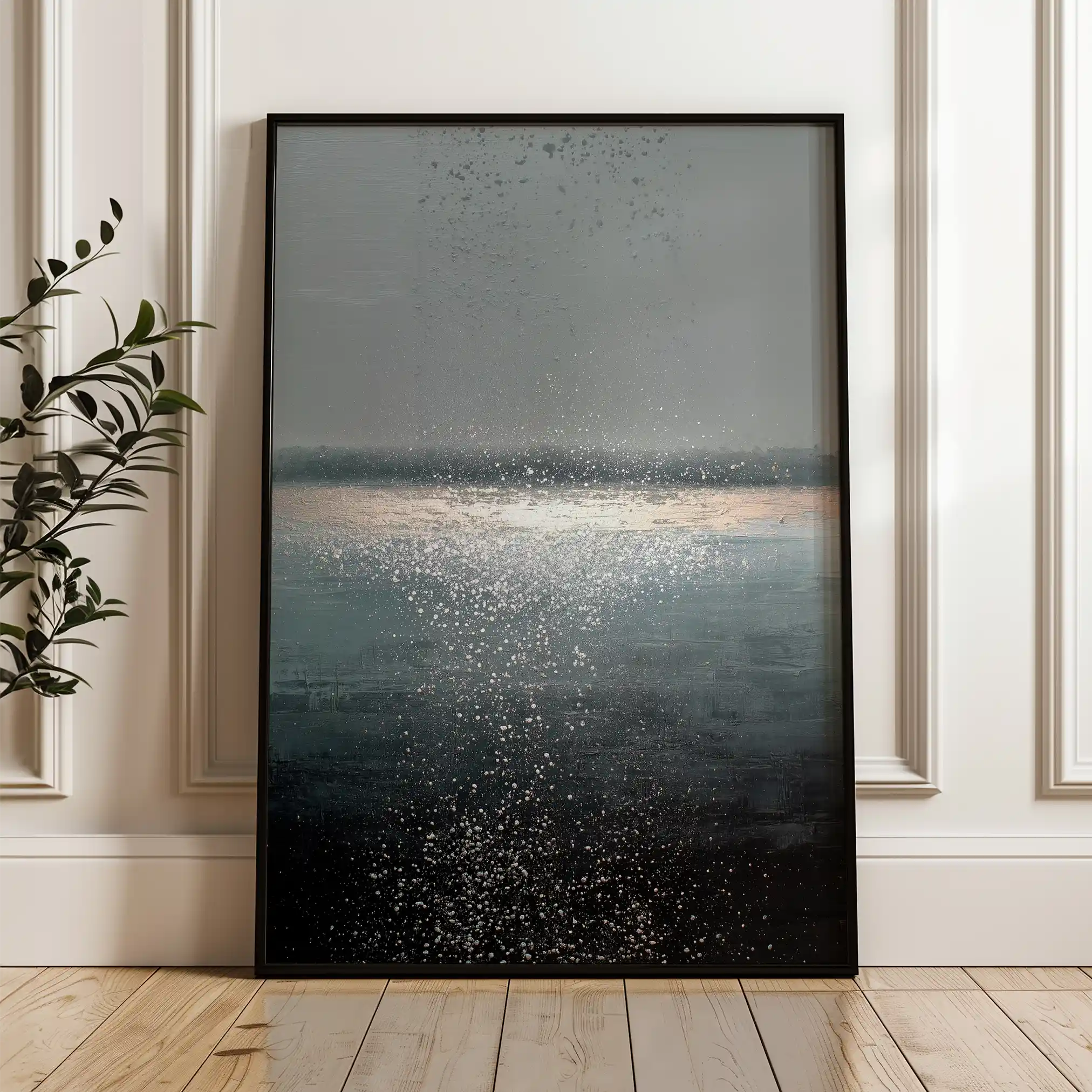 Abstract 2032 Canvas Art 60 x 40 cm / Black