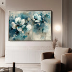 Floral 204 Canvas Art 60 x 40 cm / Black