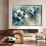 Floral 204 Canvas Art 60 x 40 cm / Black