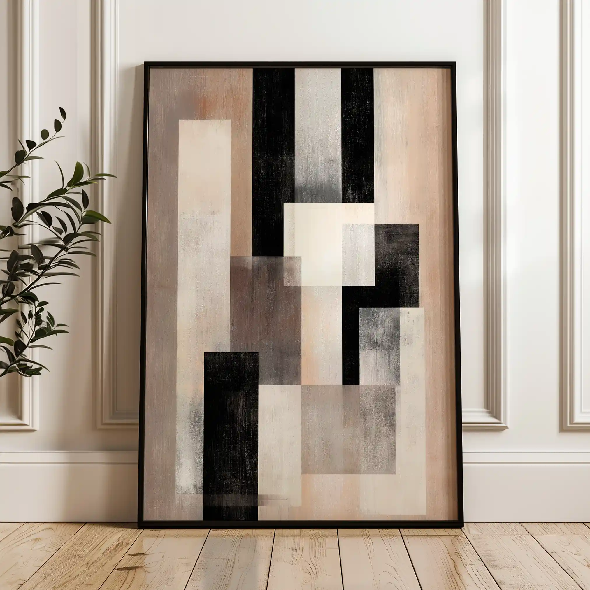 Abstract 2045 Canvas Art 60 x 40 cm / Black