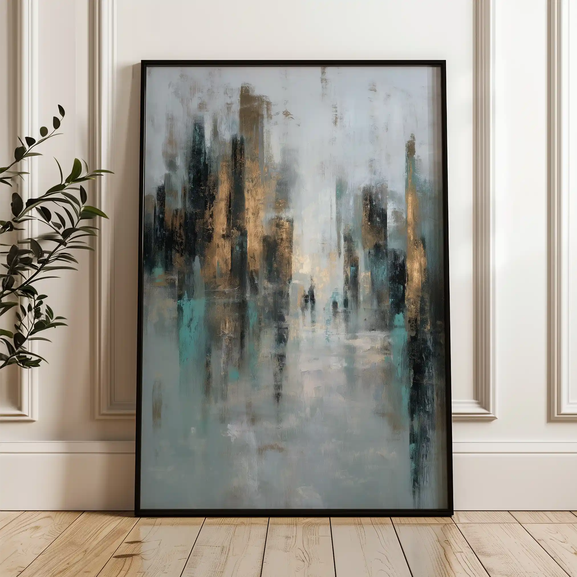 Abstract 2047 Canvas Art 60 x 40 cm / Black