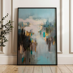 Abstract 2048 Canvas Art 60 x 40 cm / Black