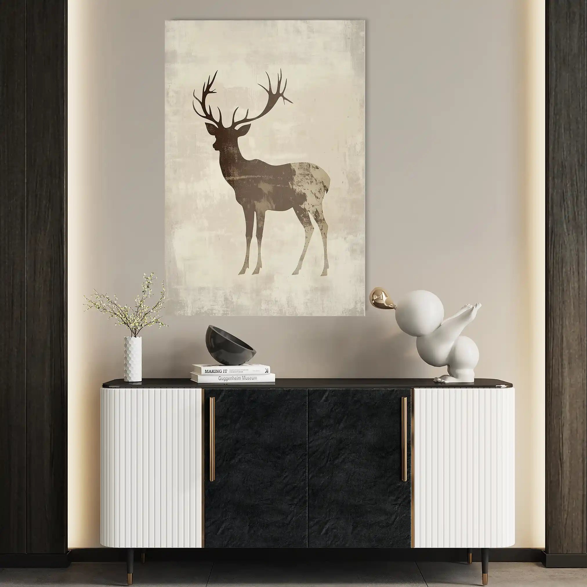 Animals 205 Canvas Art 60 x 40 cm / Black