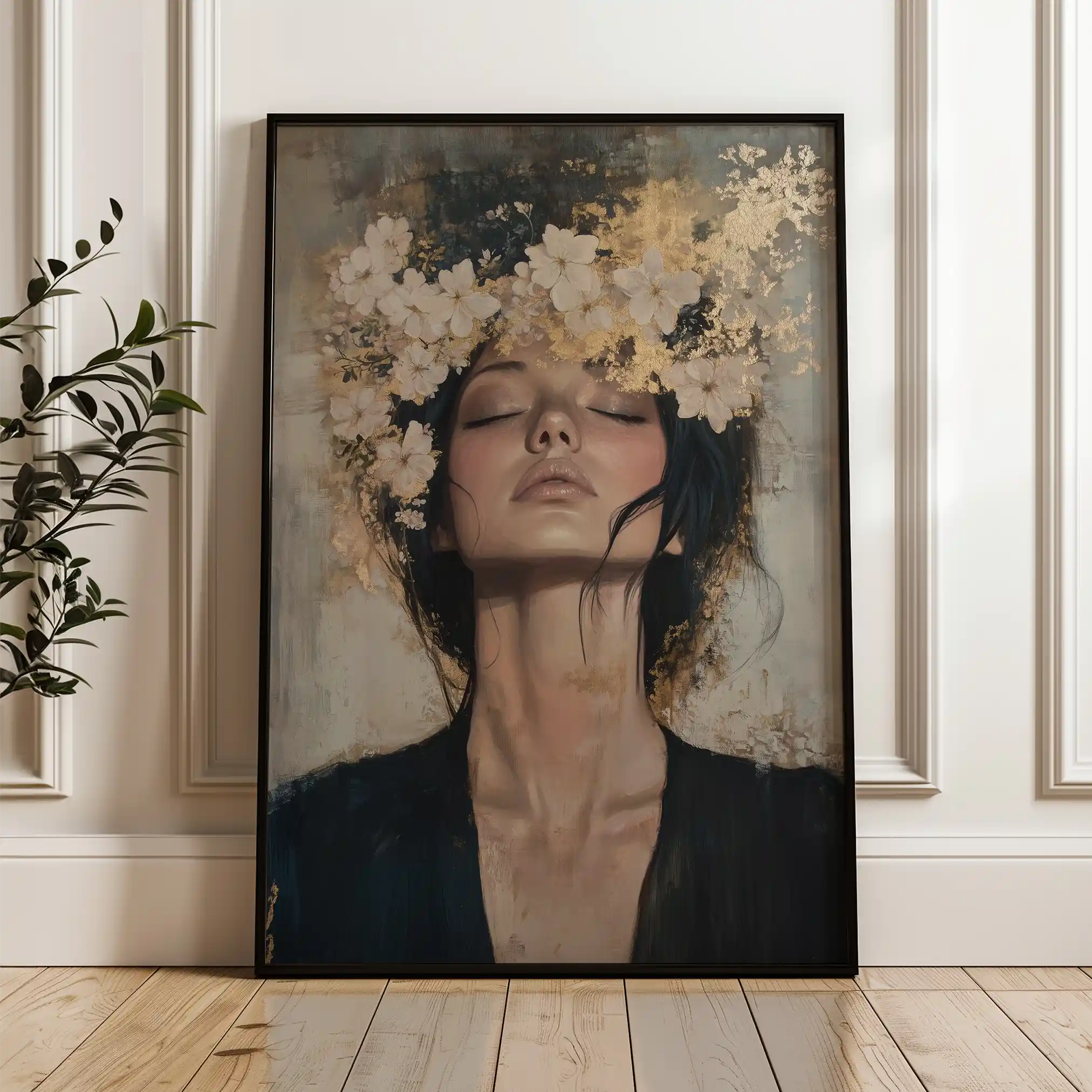 Portrait 205 Canvas Art 60 x 40 cm / Black