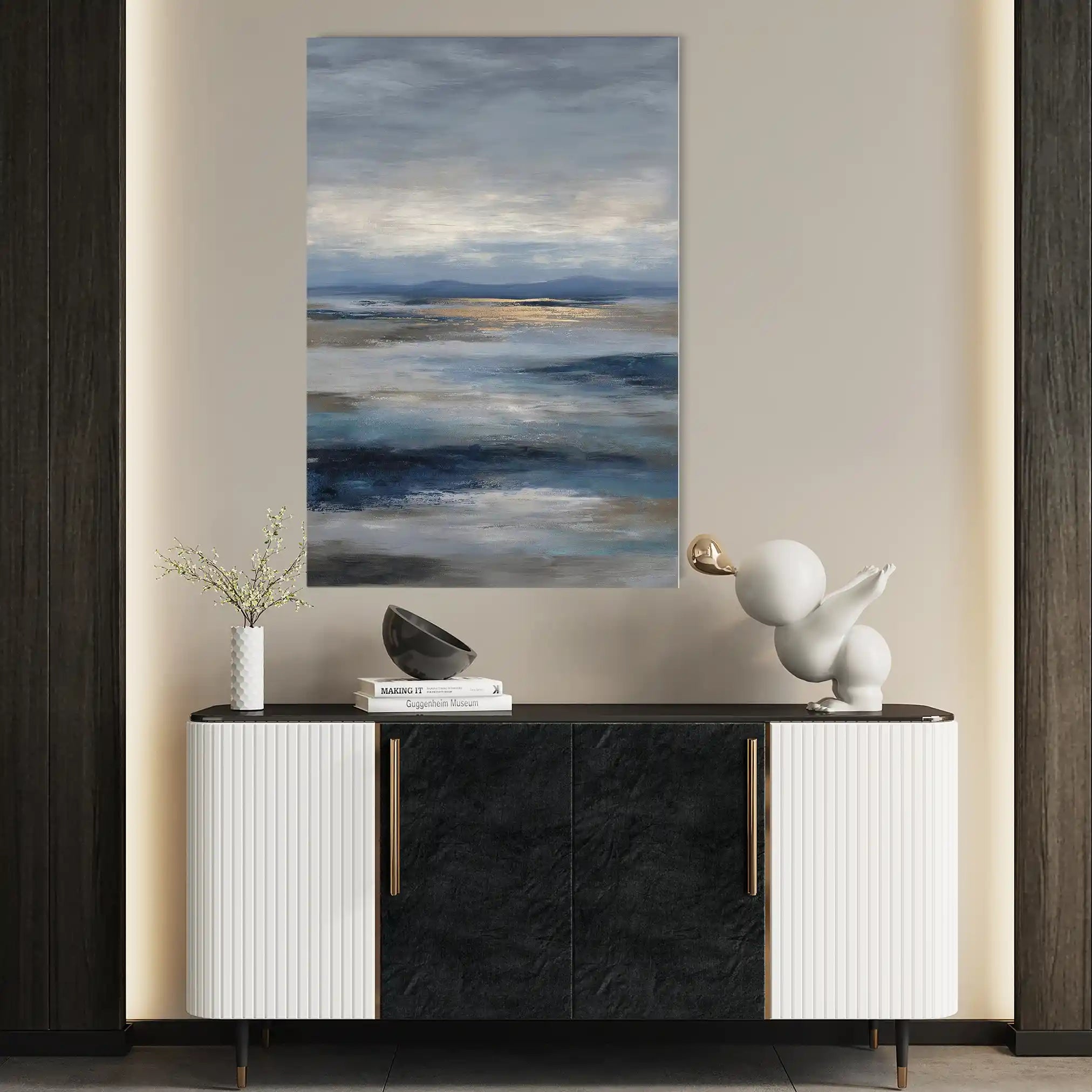 Abstract 2050 Canvas Art 60 x 40 cm / Black