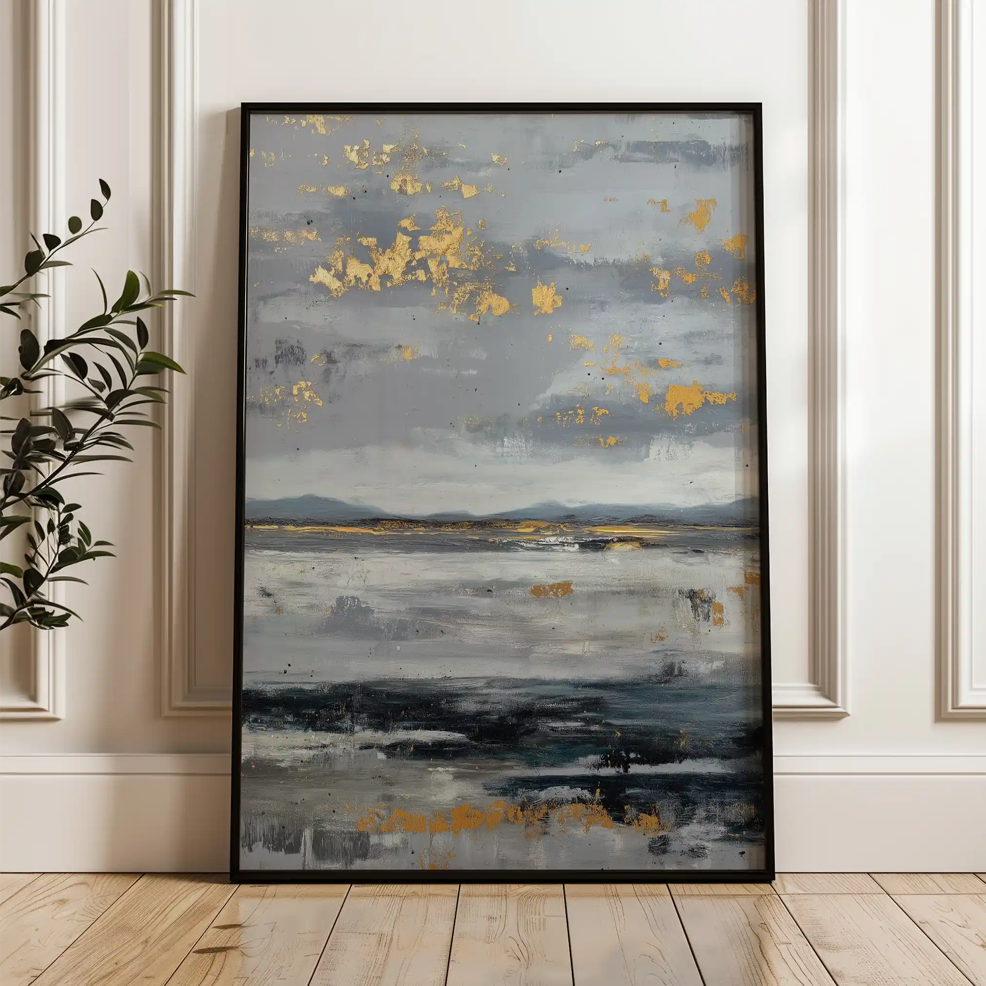 Abstract 2053 Canvas Art 60 x 40 cm / Black