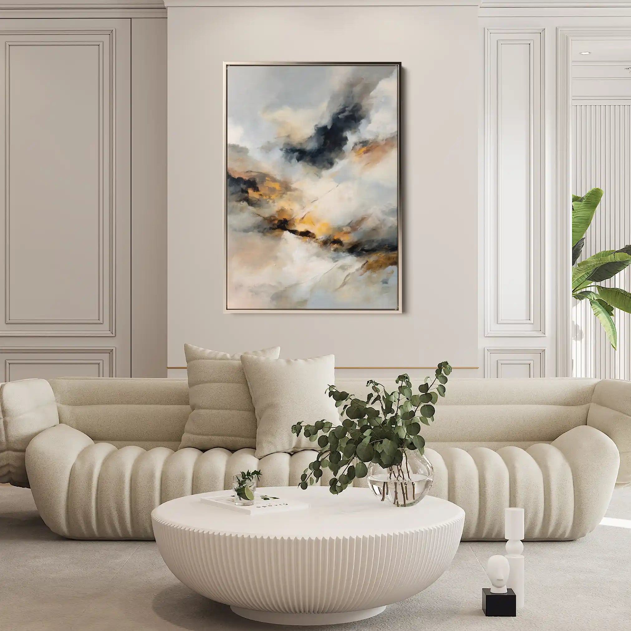 Abstract 2054 Canvas Art 60 x 40 cm / Black