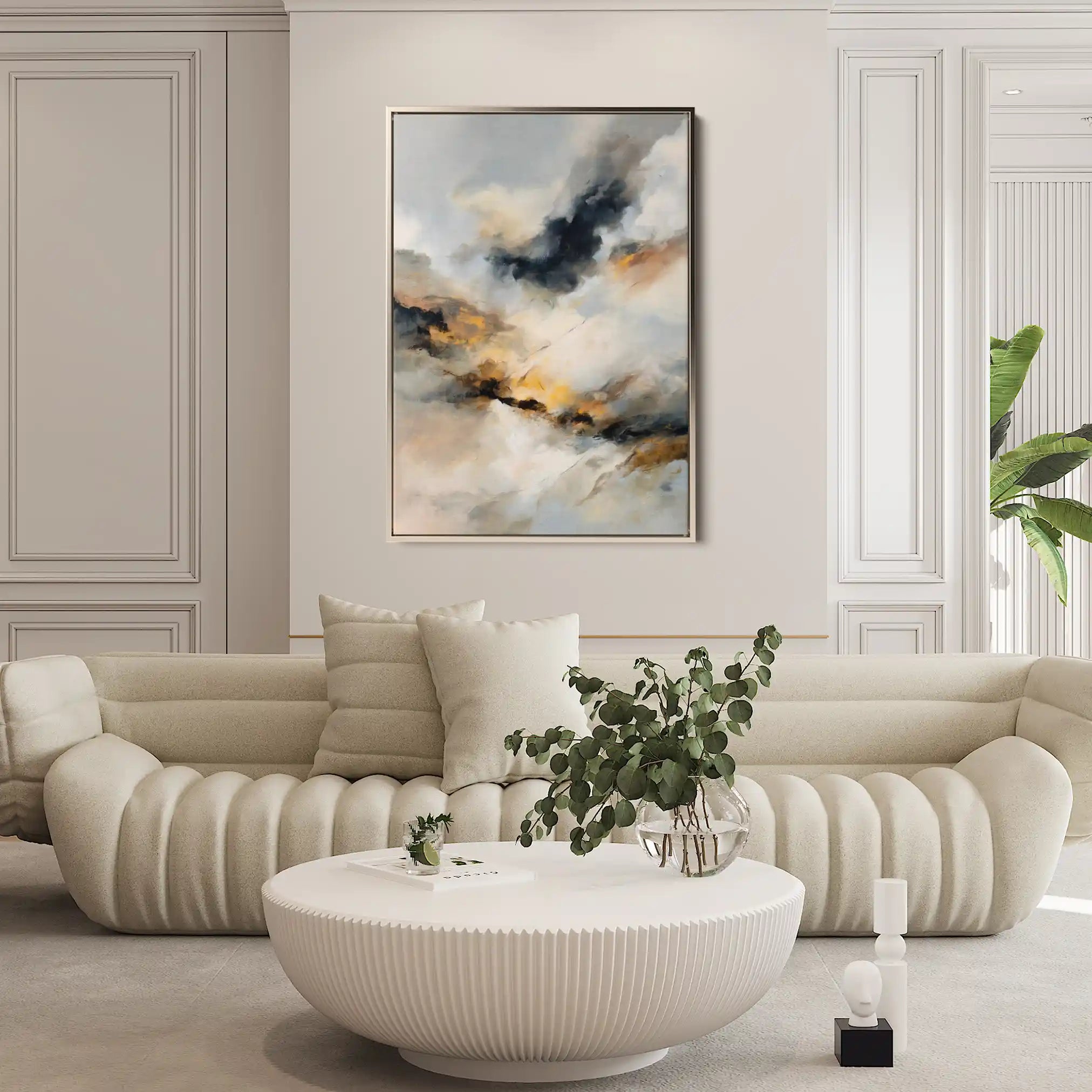 Abstract 2055 Canvas Art 60 x 40 cm / Black