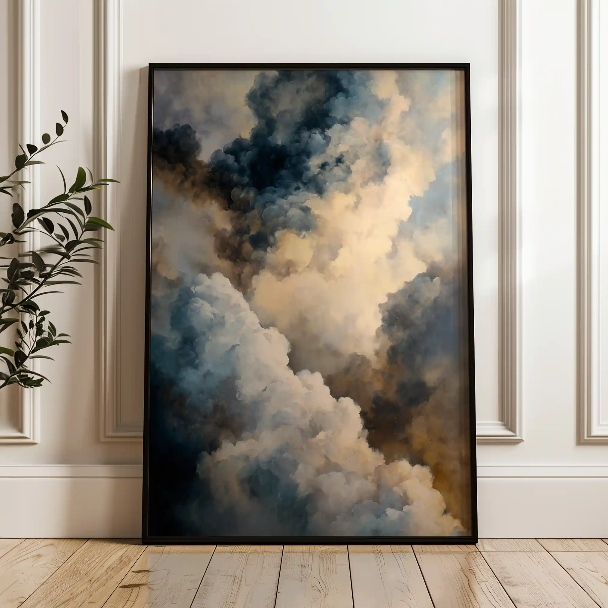 Abstract 2056 Canvas Art 60 x 40 cm / Black
