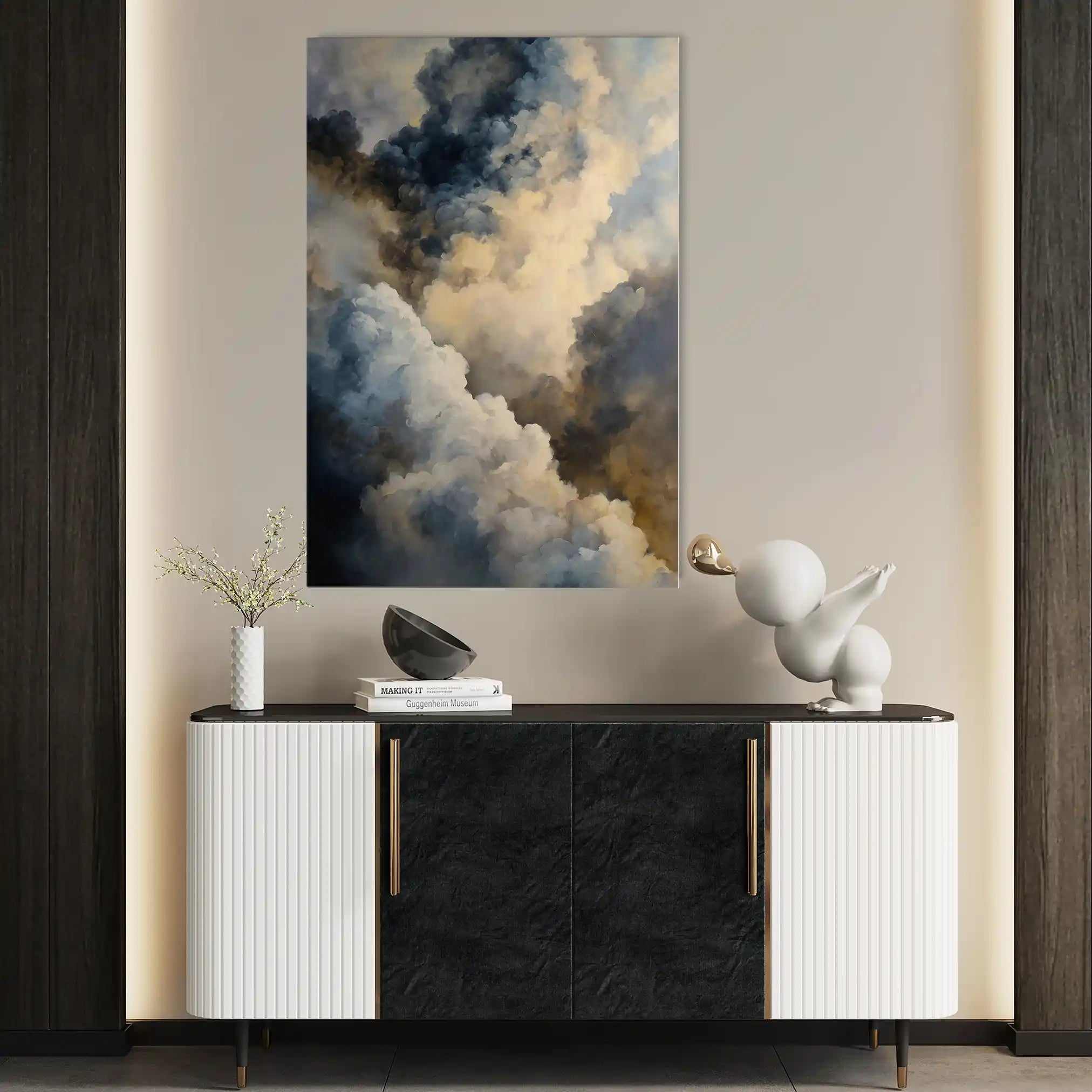Abstract 2056 Canvas Art 60 x 40 cm / Black