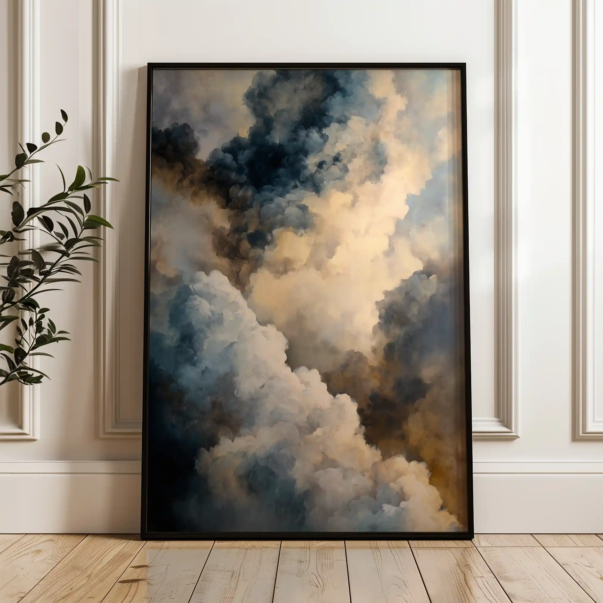 Abstract 2057 Canvas Art 60 x 40 cm / Black