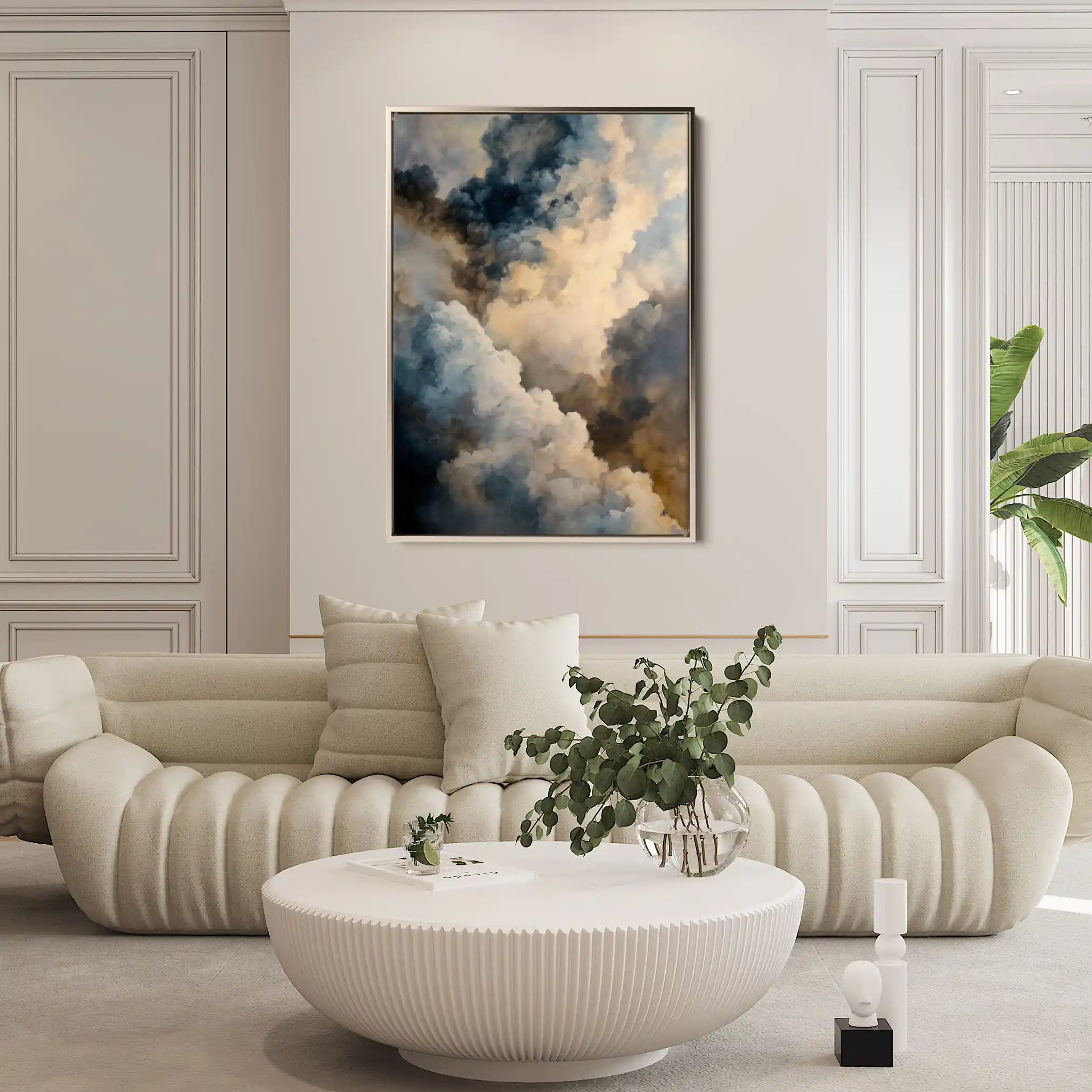 Abstract 2057 Canvas Art 60 x 40 cm / Black