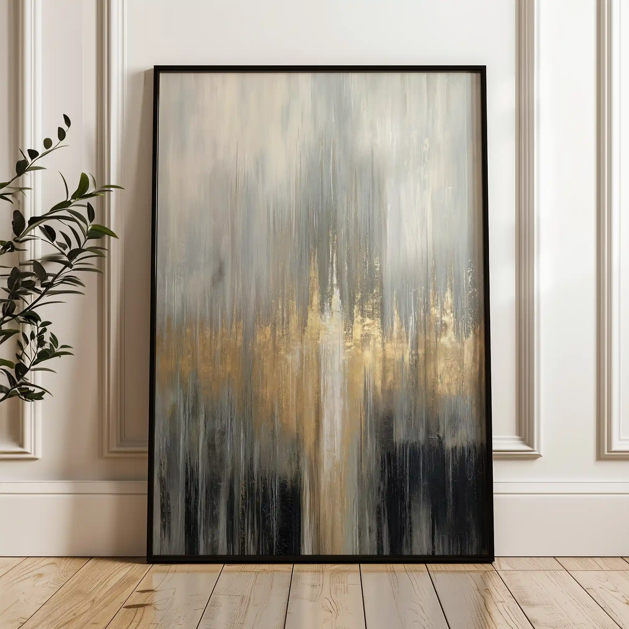 Abstract 2058 Canvas Art 60 x 40 cm / Black