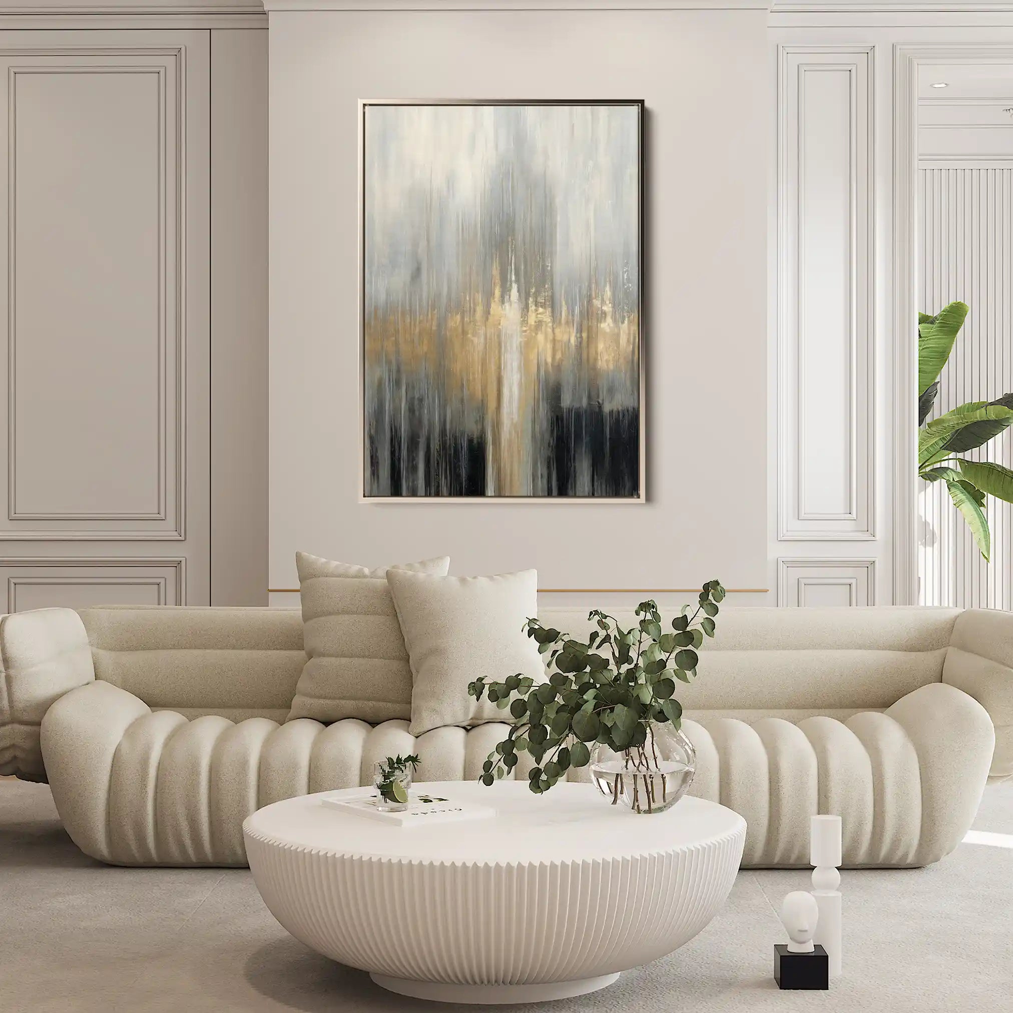 Abstract 2058 Canvas Art 60 x 40 cm / Black