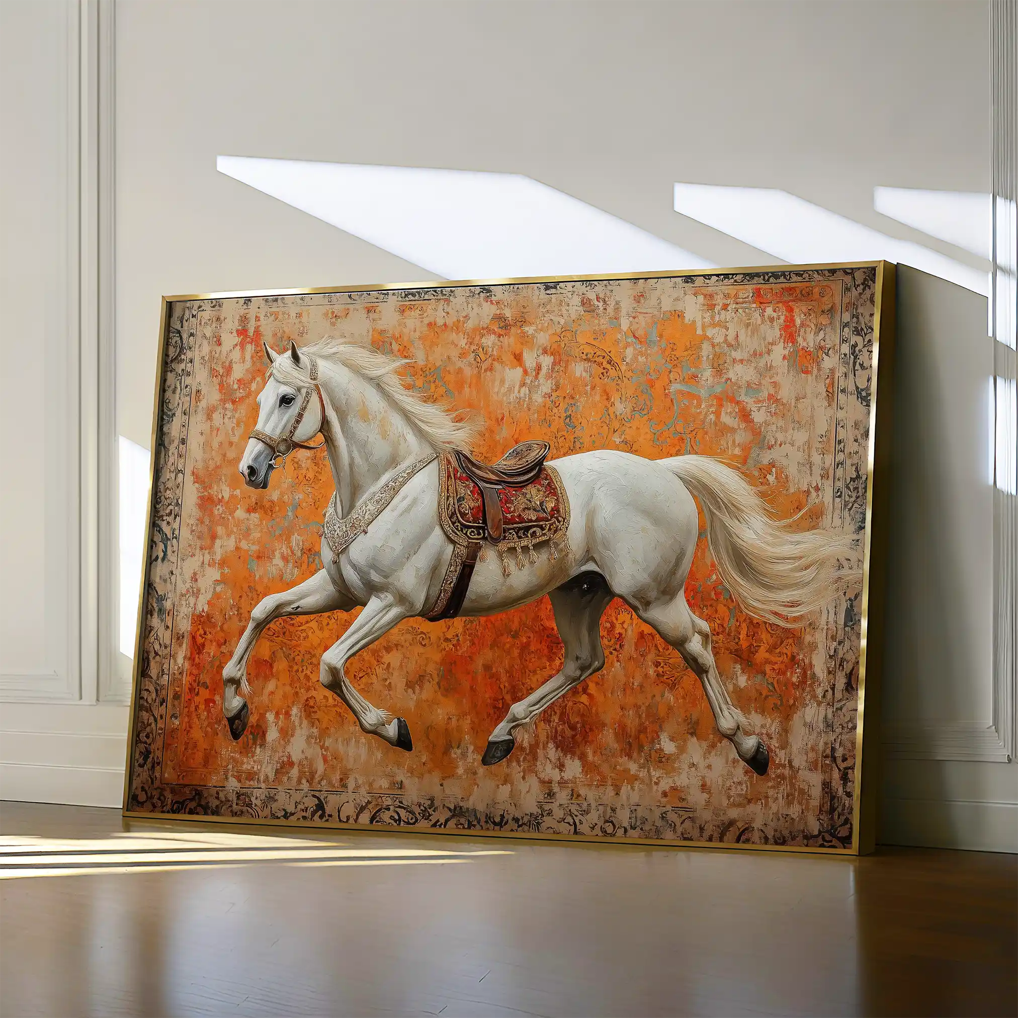 Horses 206 Canvas Art 60 x 40 cm / Black