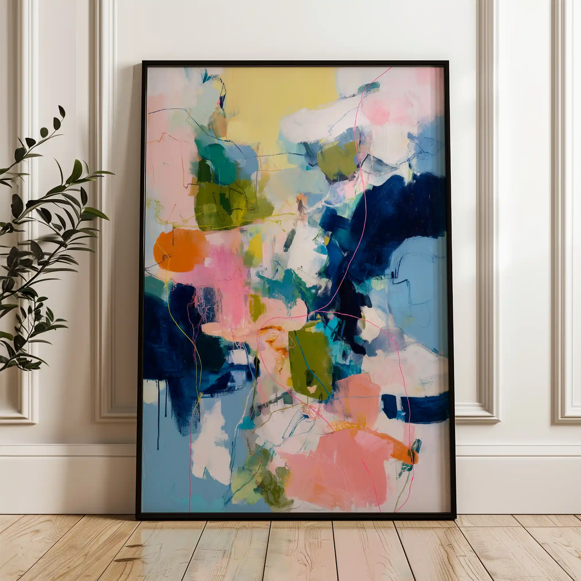 Abstract 2061 Canvas Art 60 x 40 cm / Black