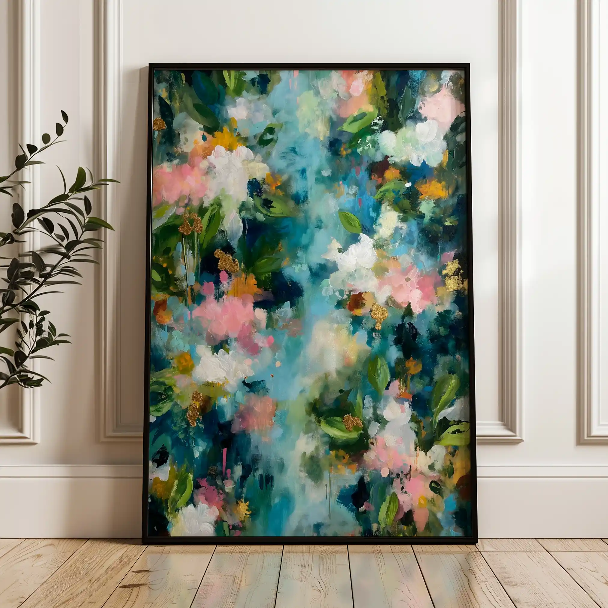 Abstract 2063 Canvas Art 60 x 40 cm / Black