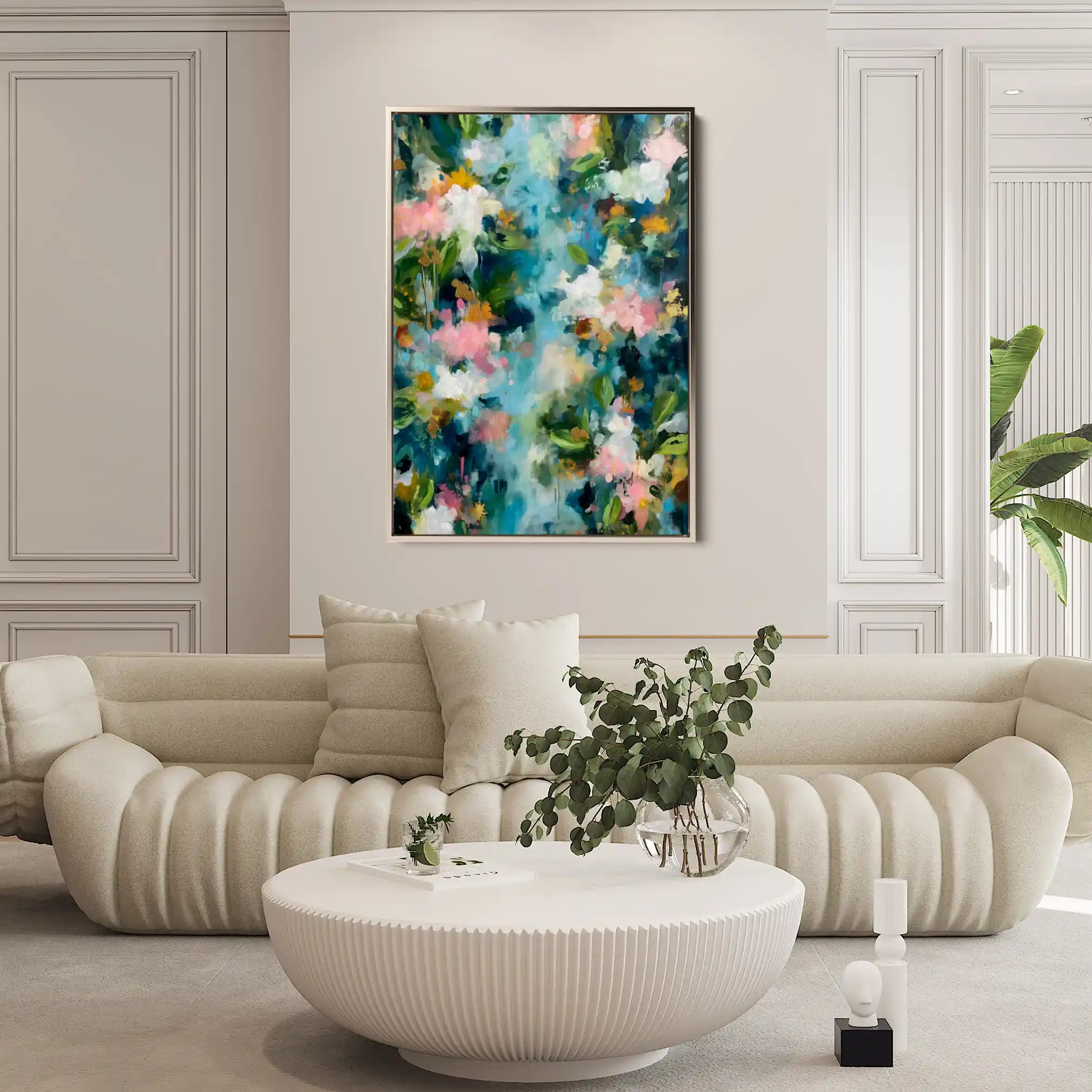Abstract 2063 Canvas Art 60 x 40 cm / Black