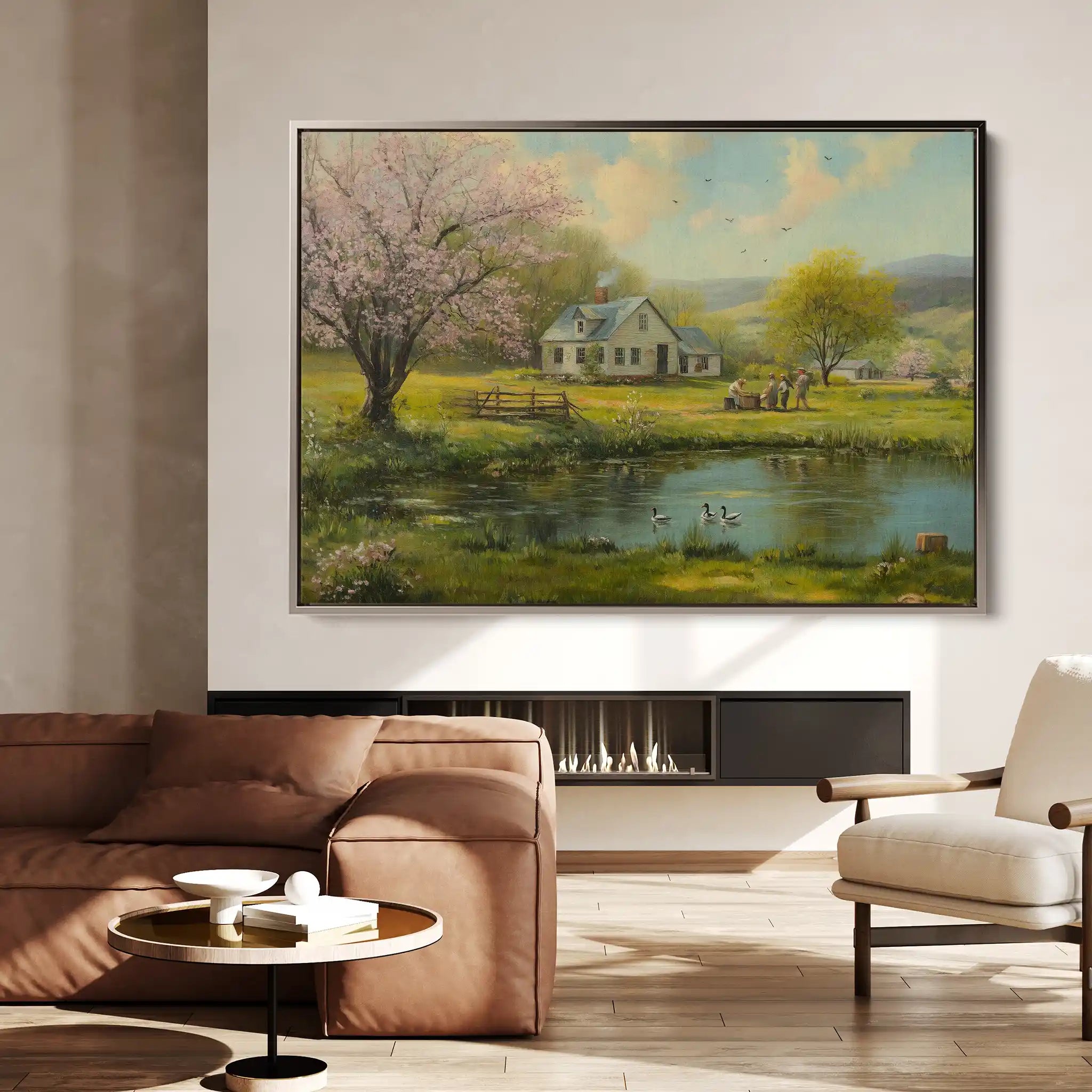Landscape 207 Canvas Art 60 x 40 cm / Black
