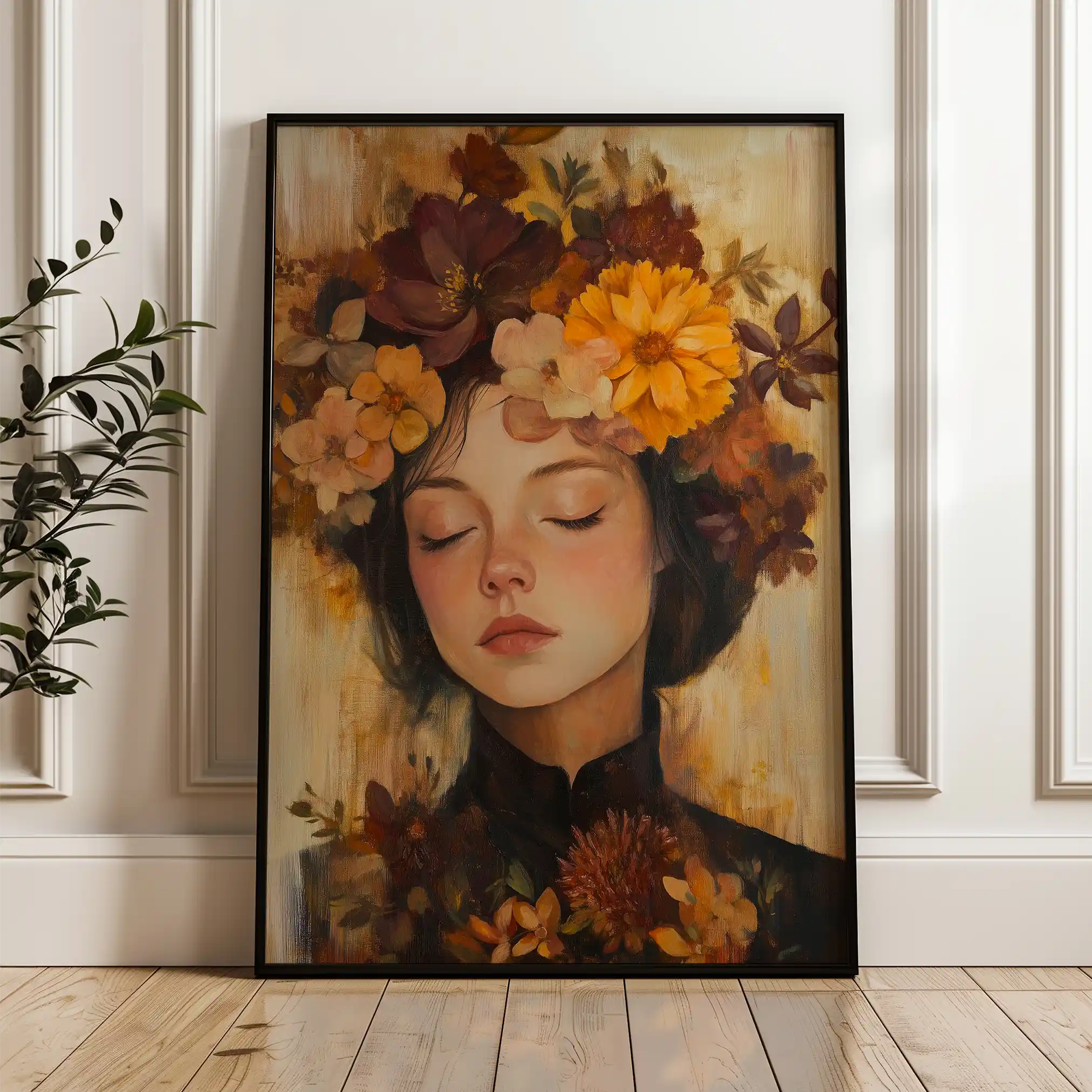 Portrait 207 Canvas Art 60 x 40 cm / Black