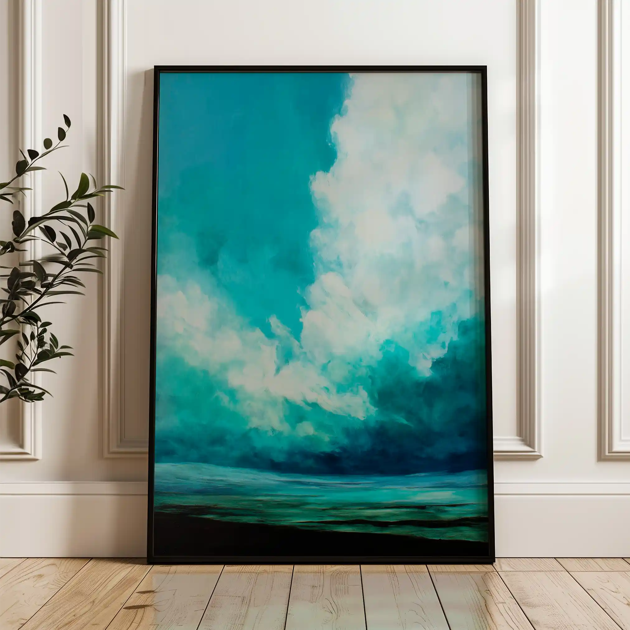 Abstract 2072 Canvas Art 60 x 40 cm / Black