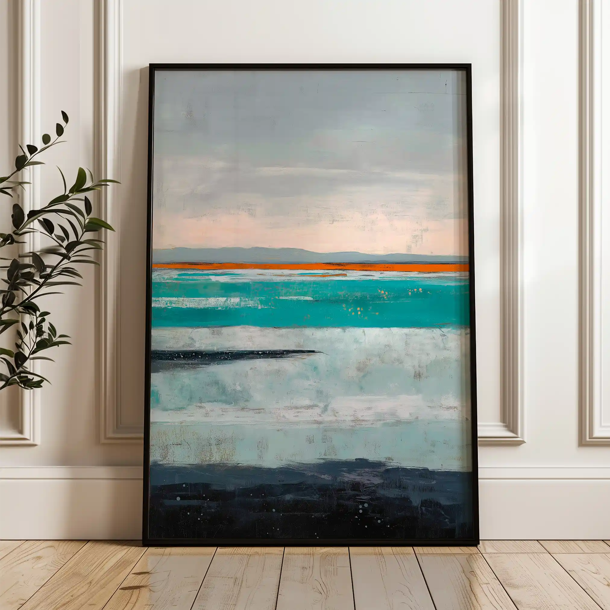 Abstract 2078 Canvas Art 60 x 40 cm / Black