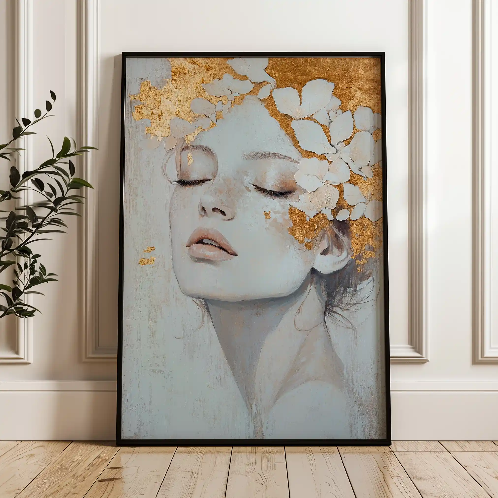 Portrait 208 Canvas Art 60 x 40 cm / Black