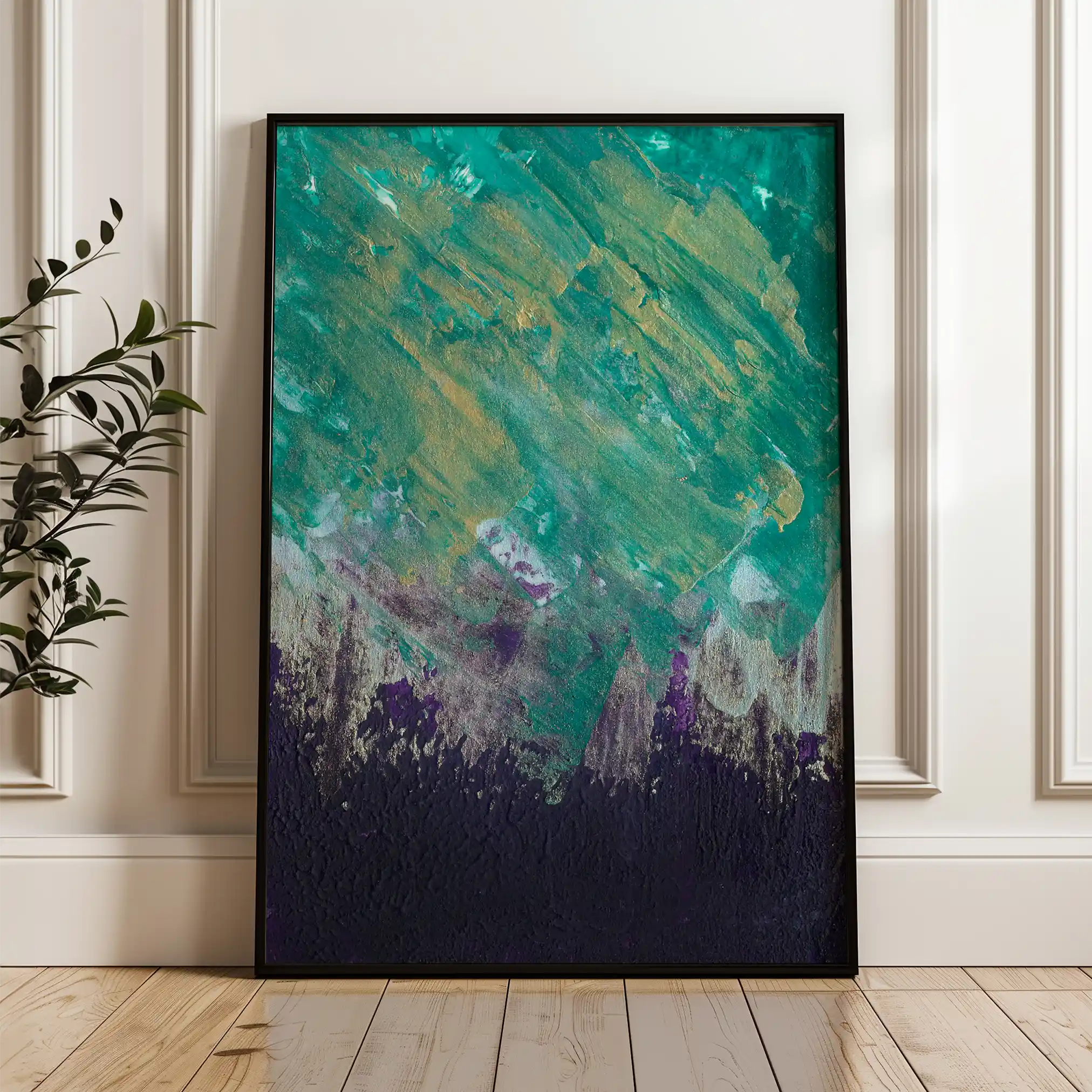 Abstract 209 Canvas Art 60 x 40 cm / Black