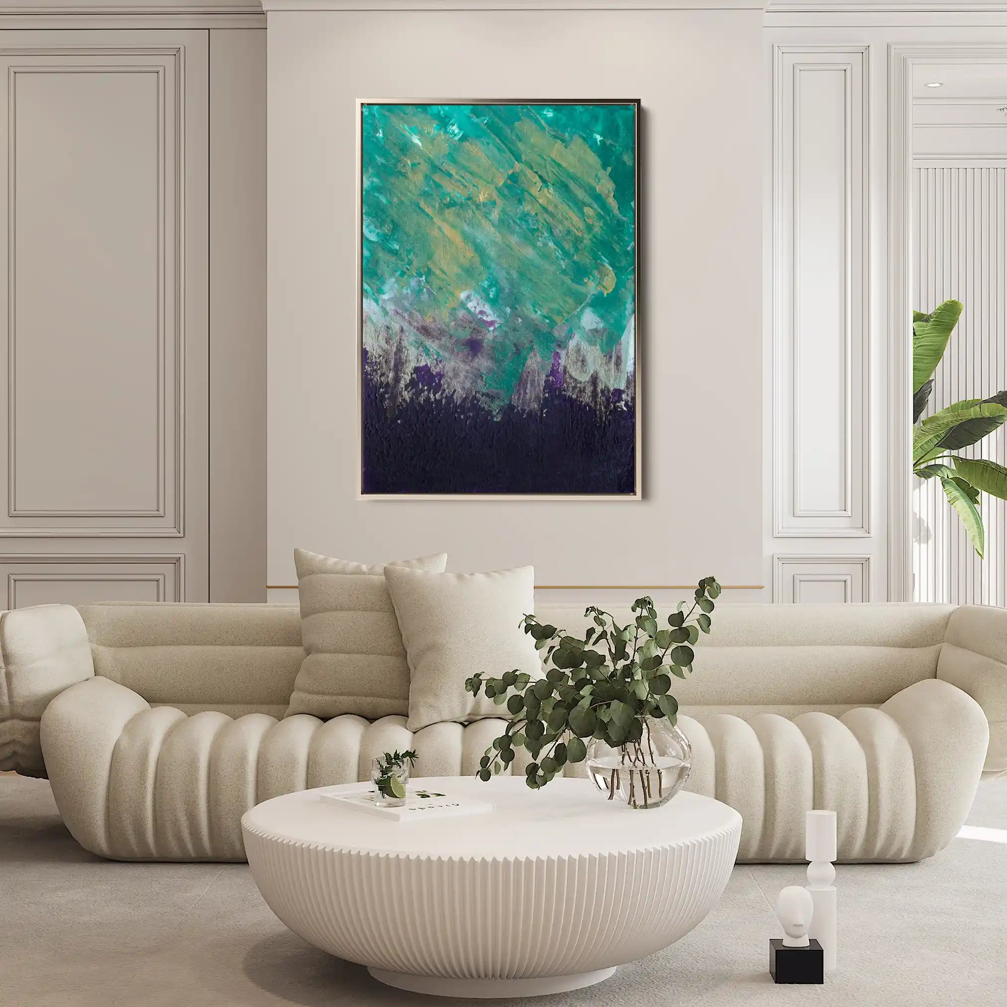 Abstract 209 Canvas Art 60 x 40 cm / Black