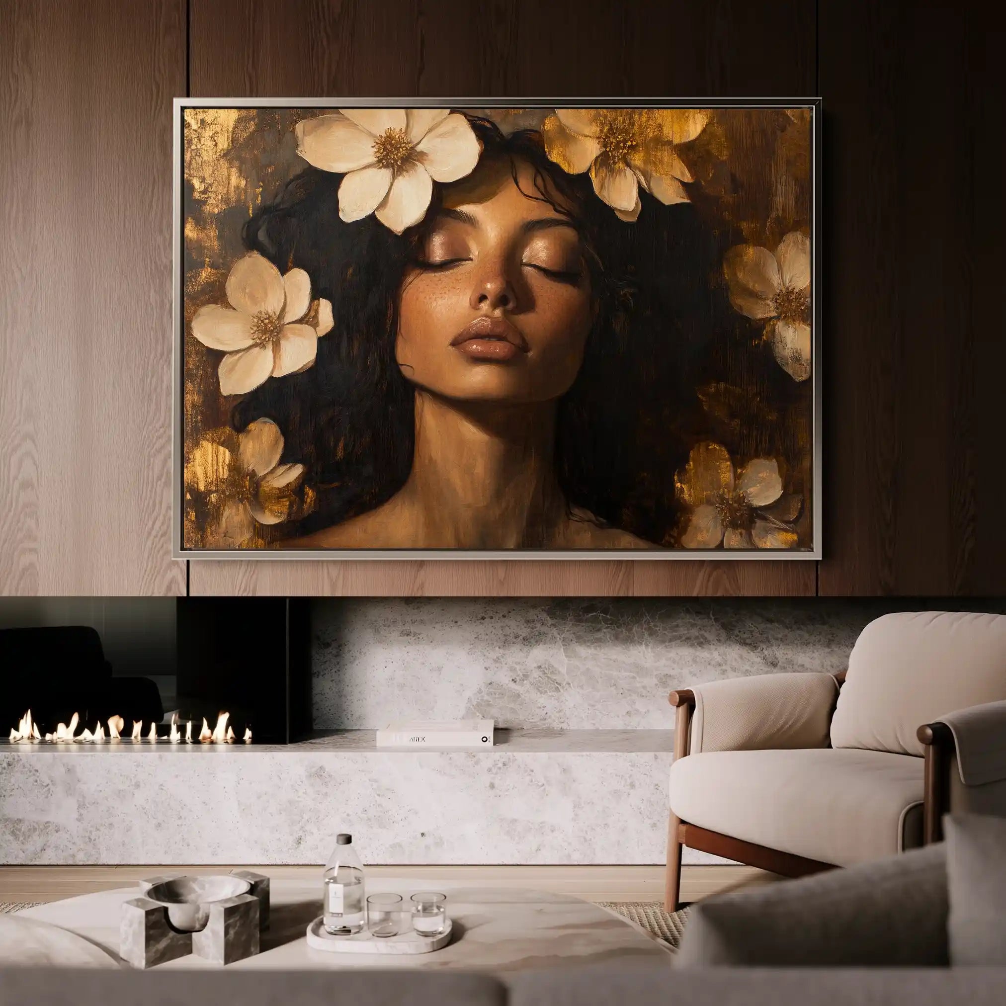 Portrait 209 Canvas Art 60 x 40 cm / Black