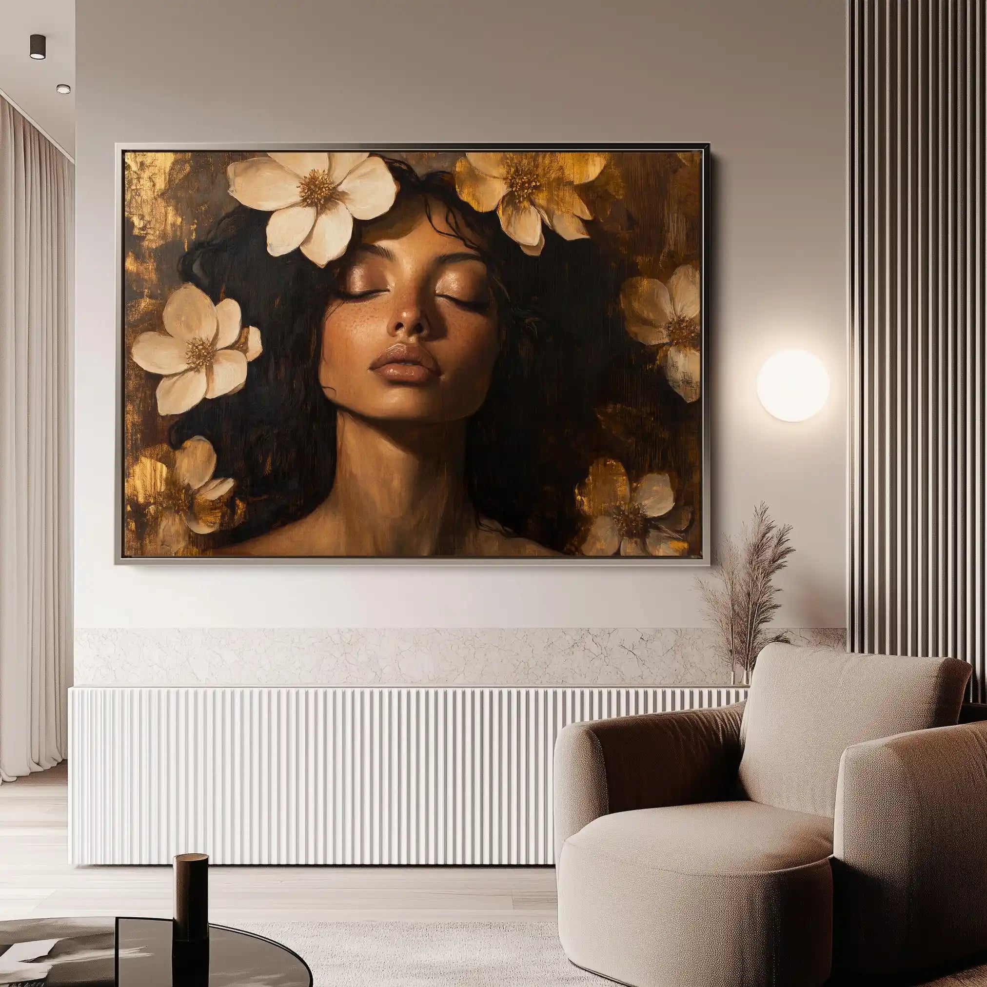 Portrait 209 Canvas Art 60 x 40 cm / Black