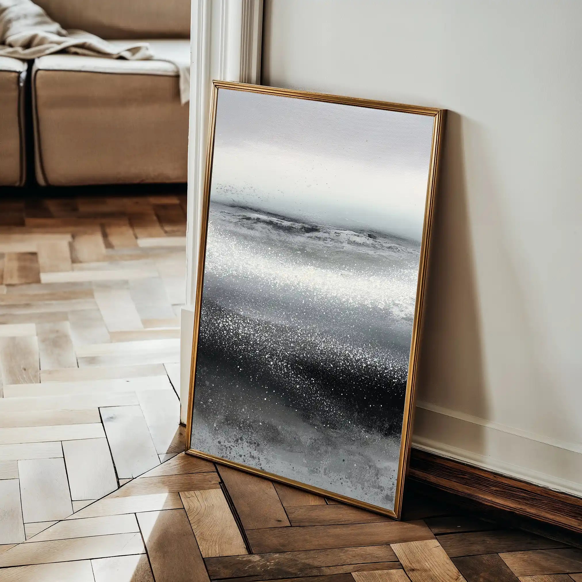 Abstract 2091 Canvas Art 60 x 40 cm / Black