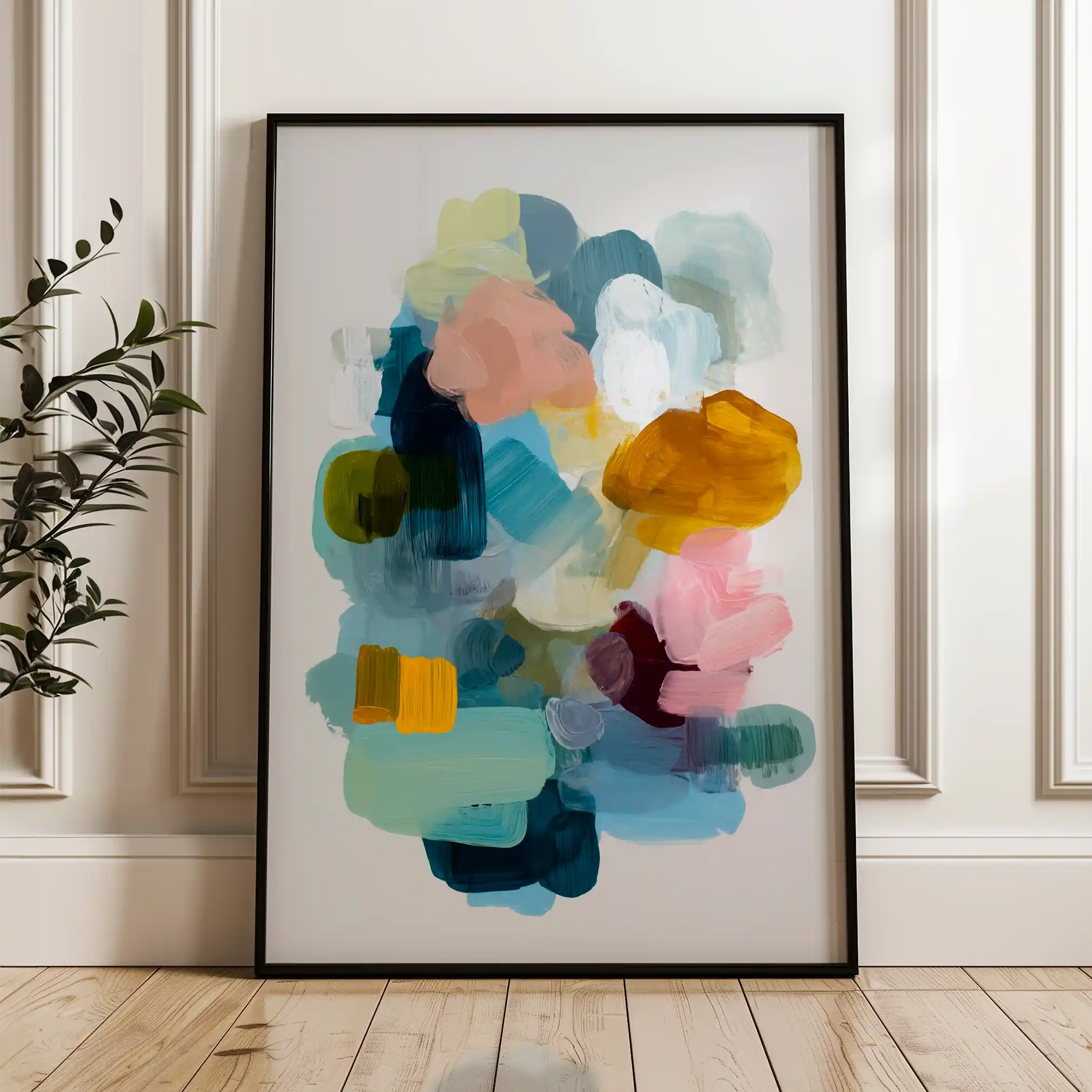 Abstract 2095 Canvas Art 60 x 40 cm / Black