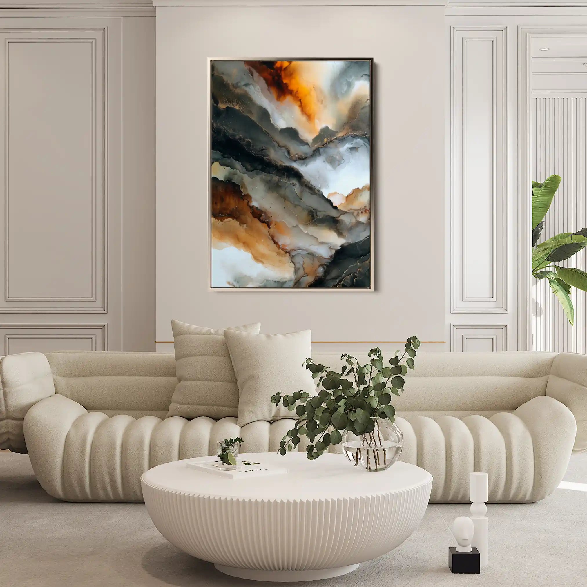 Abstract 2096 Canvas Art 60 x 40 cm / Black