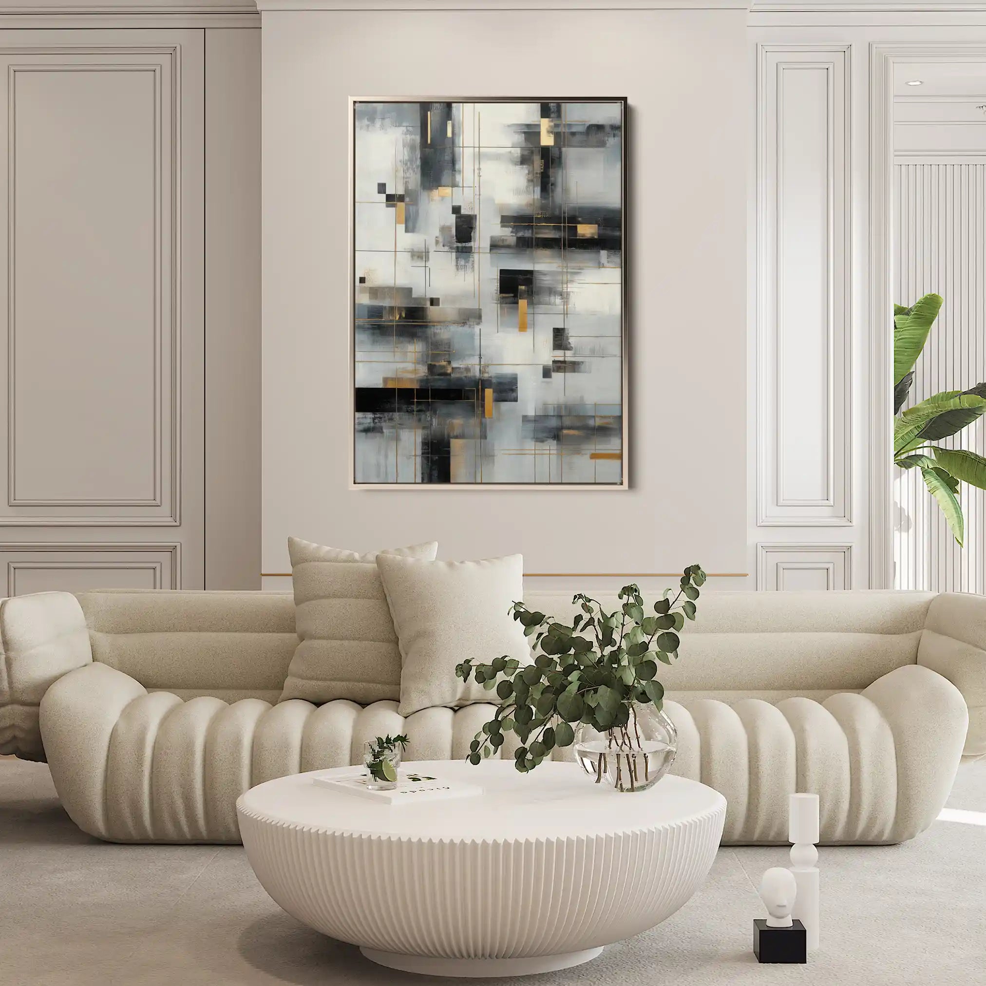 Abstract 2097 Canvas Art 60 x 40 cm / Black
