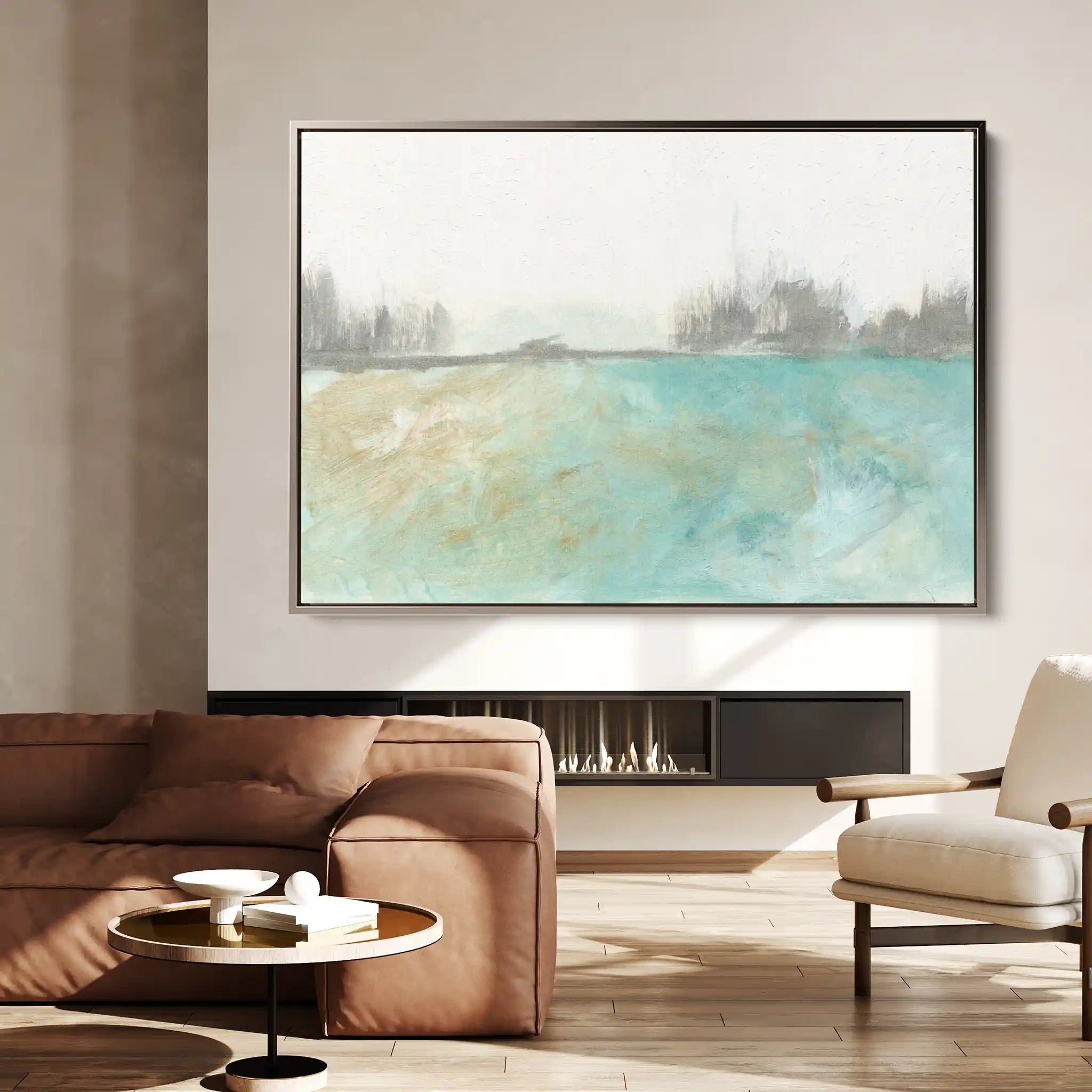 Abstract 210 Canvas Art 60 x 40 cm / Black