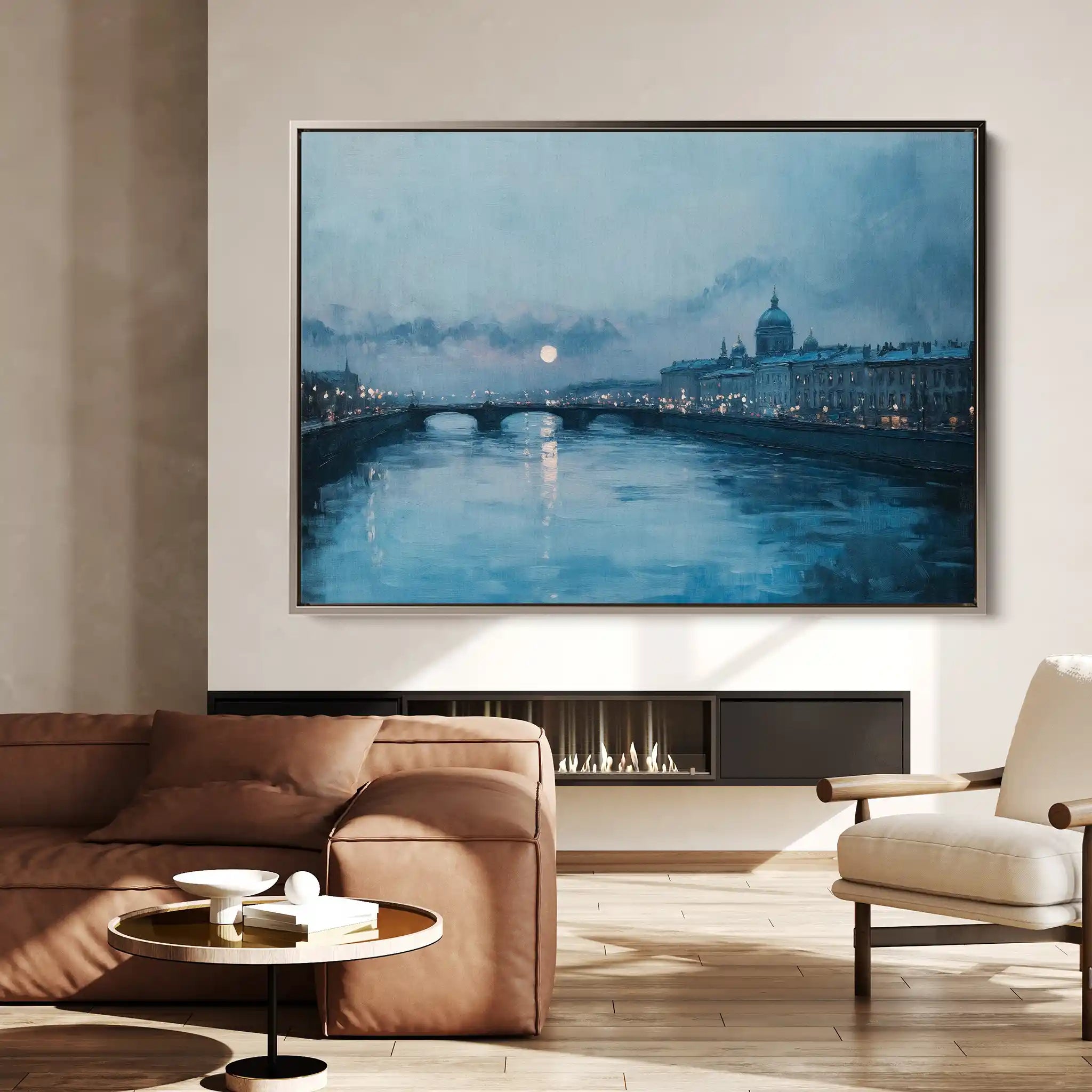 Landscape 210 Canvas Art 60 x 40 cm / Black