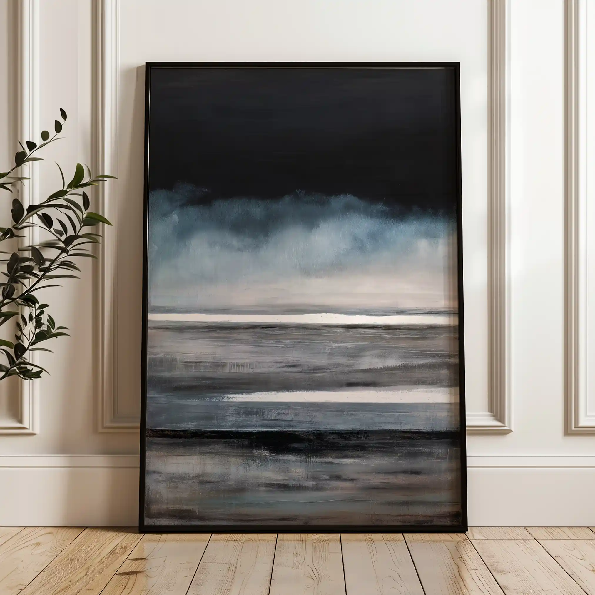 Abstract 2100 Canvas Art 60 x 40 cm / Black