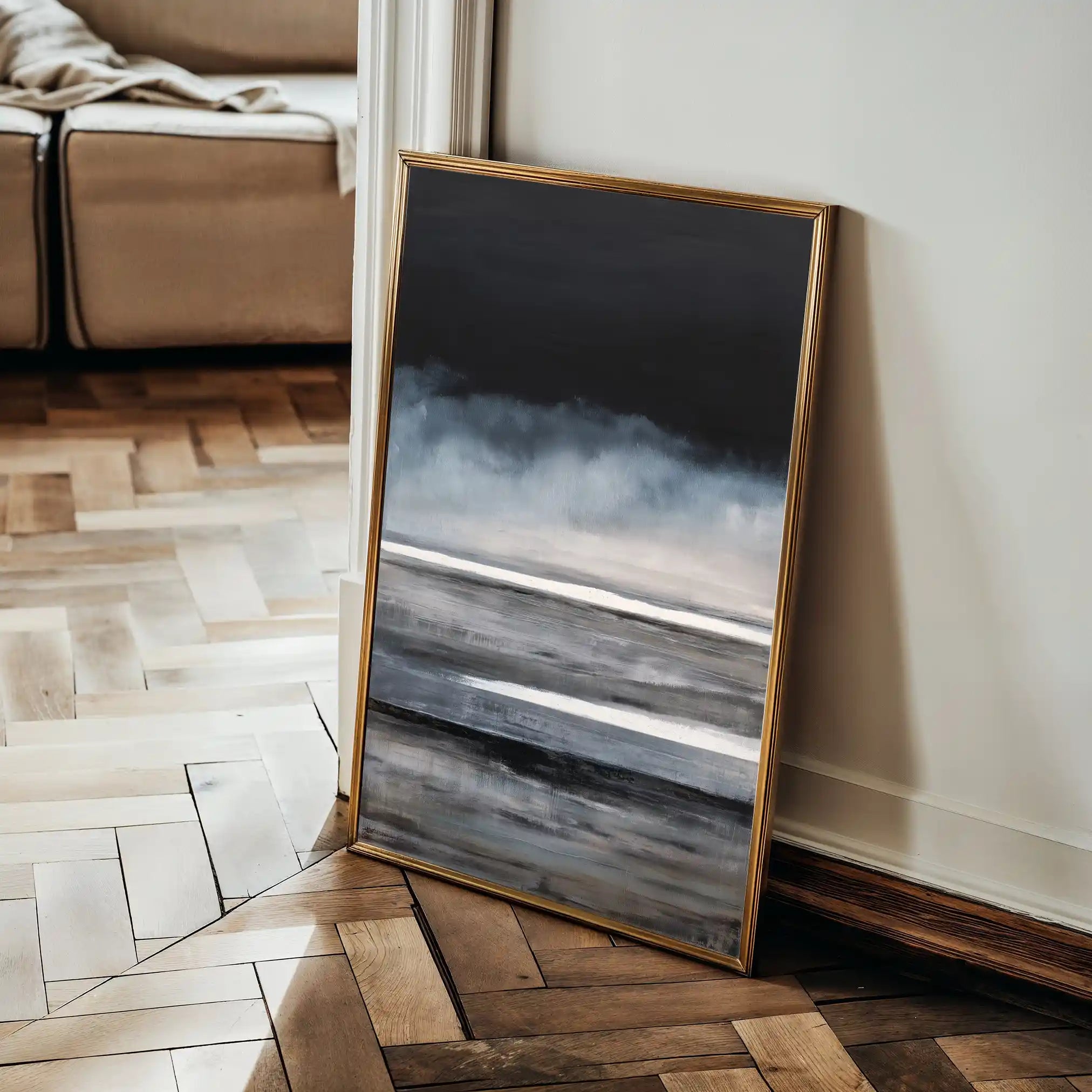 Abstract 2100 Canvas Art 60 x 40 cm / Black