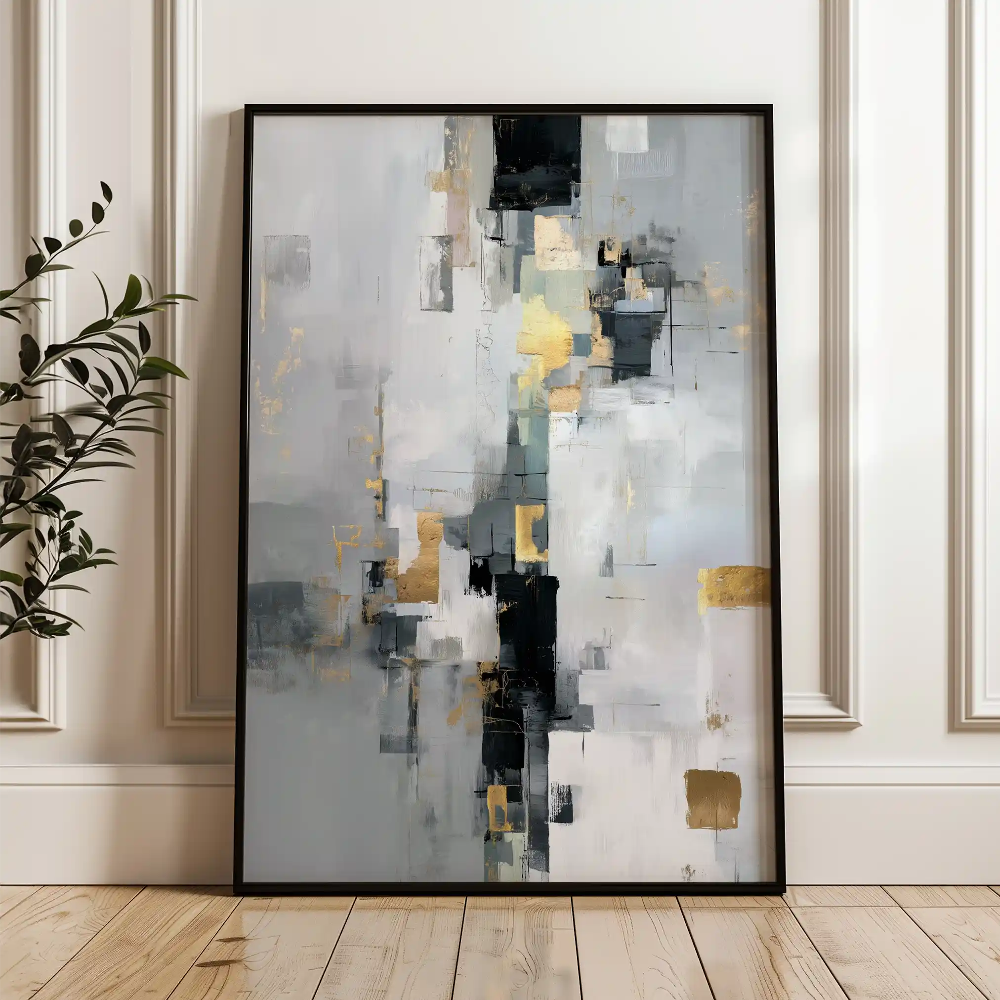 Abstract 2101 Canvas Art 60 x 40 cm / Black