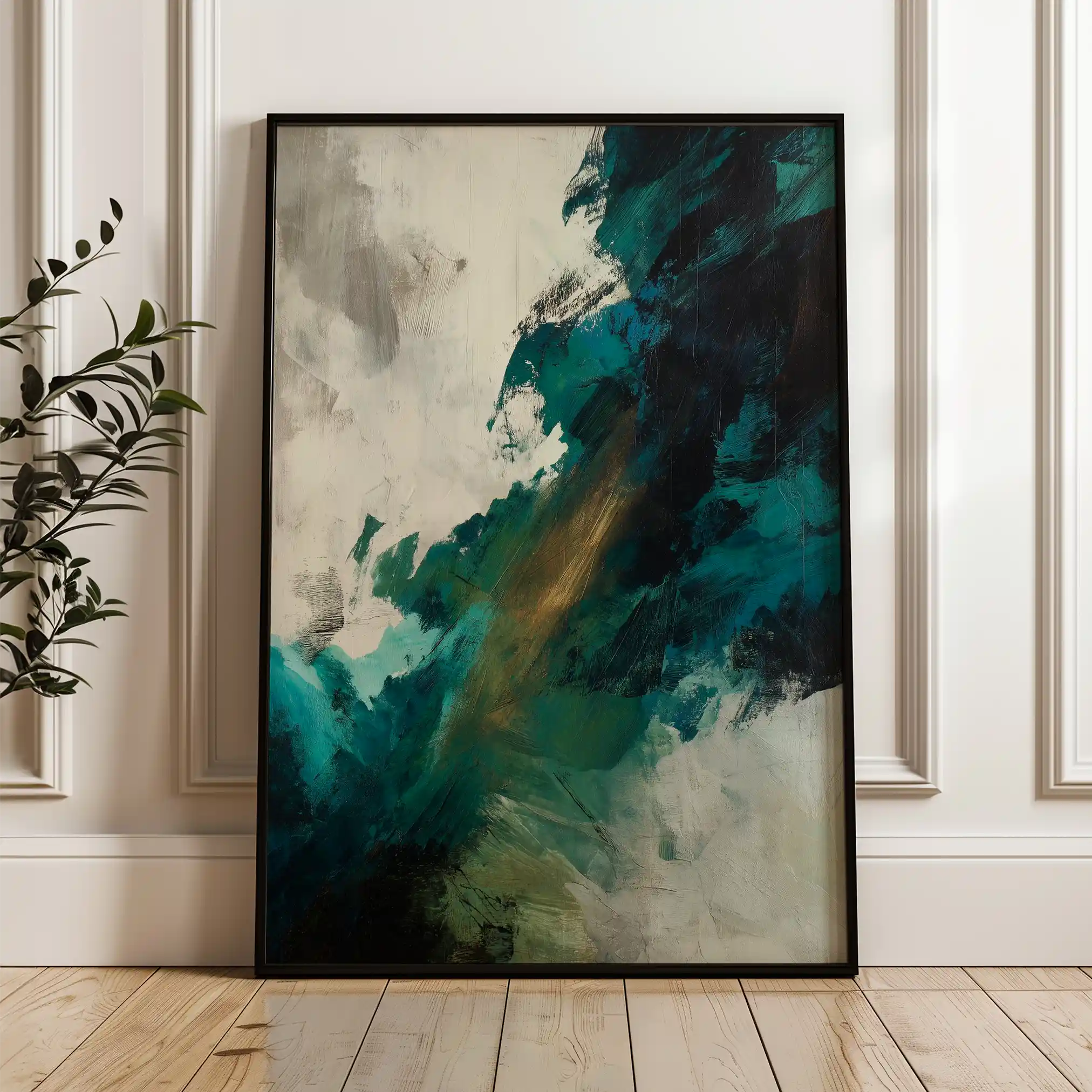Abstract 2106 Canvas Art 60 x 40 cm / Black