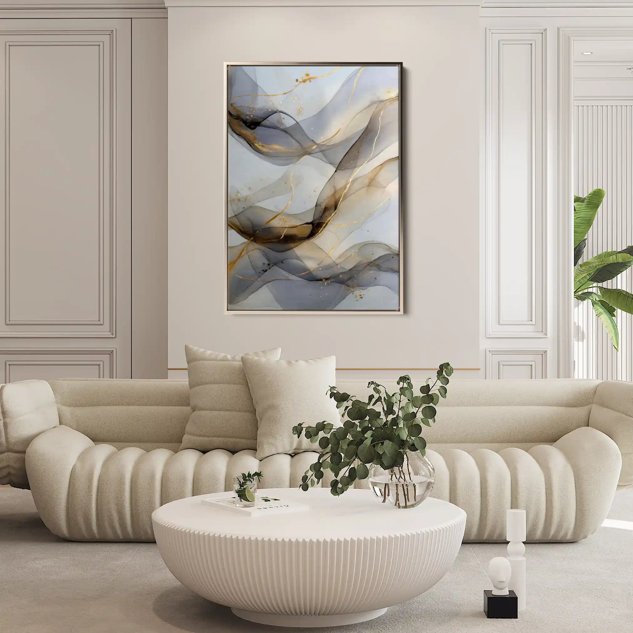 Abstract 2108 Canvas Art 60 x 40 cm / Black