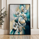 Floral 211 Canvas Art 60 x 40 cm / Black